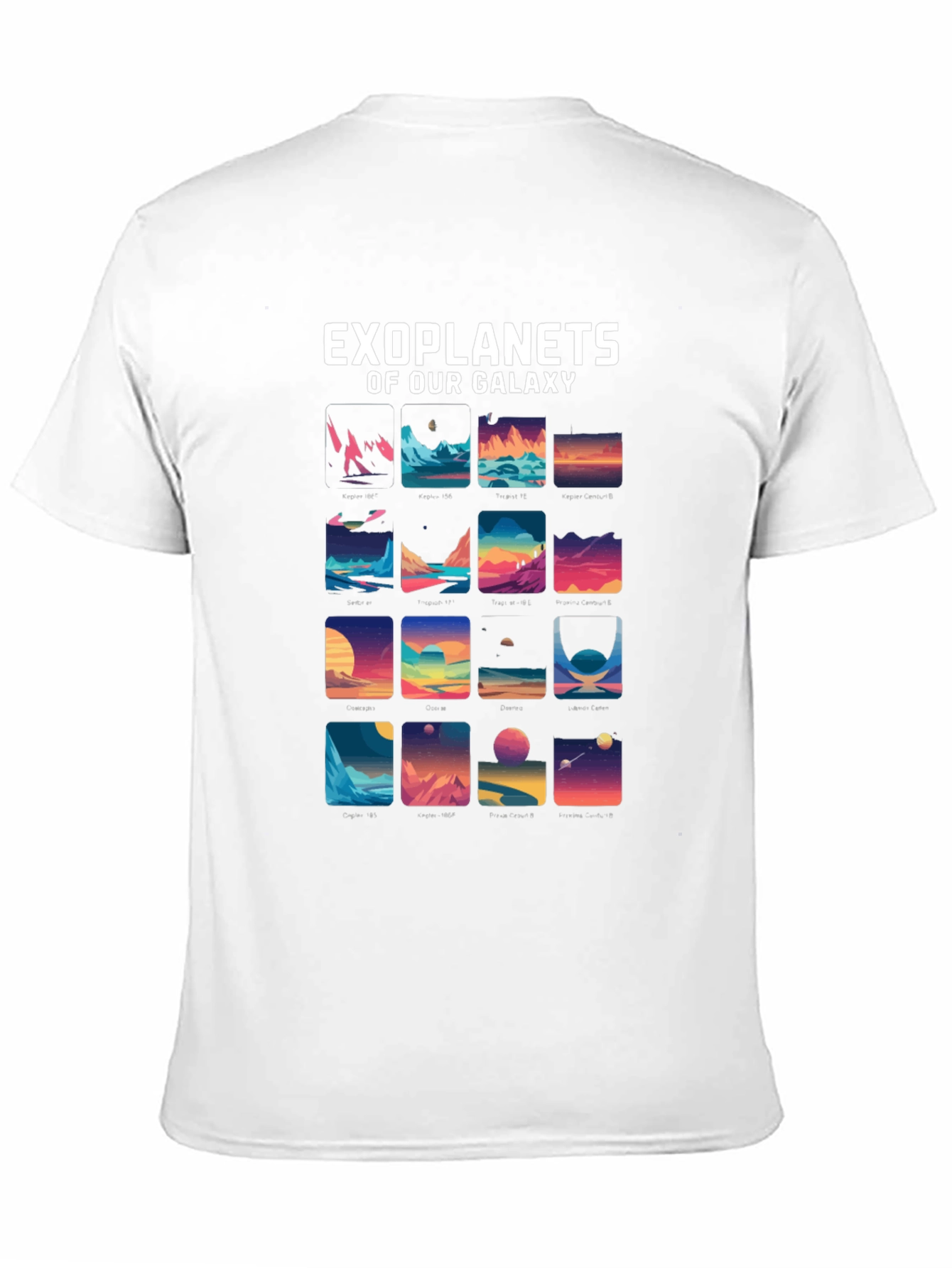 Camiseta Gráfica Exoplanetas de Nuestra Galaxia