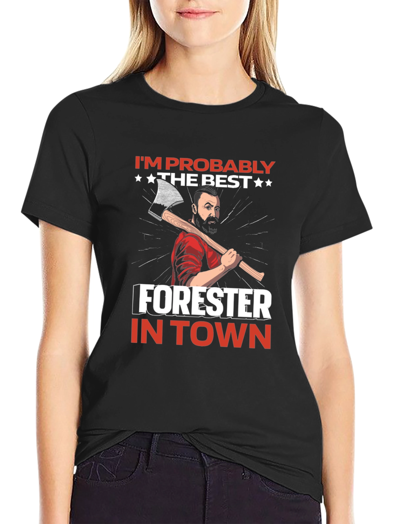 Camiseta Hombre: El Mejor Leñador del Pueblo