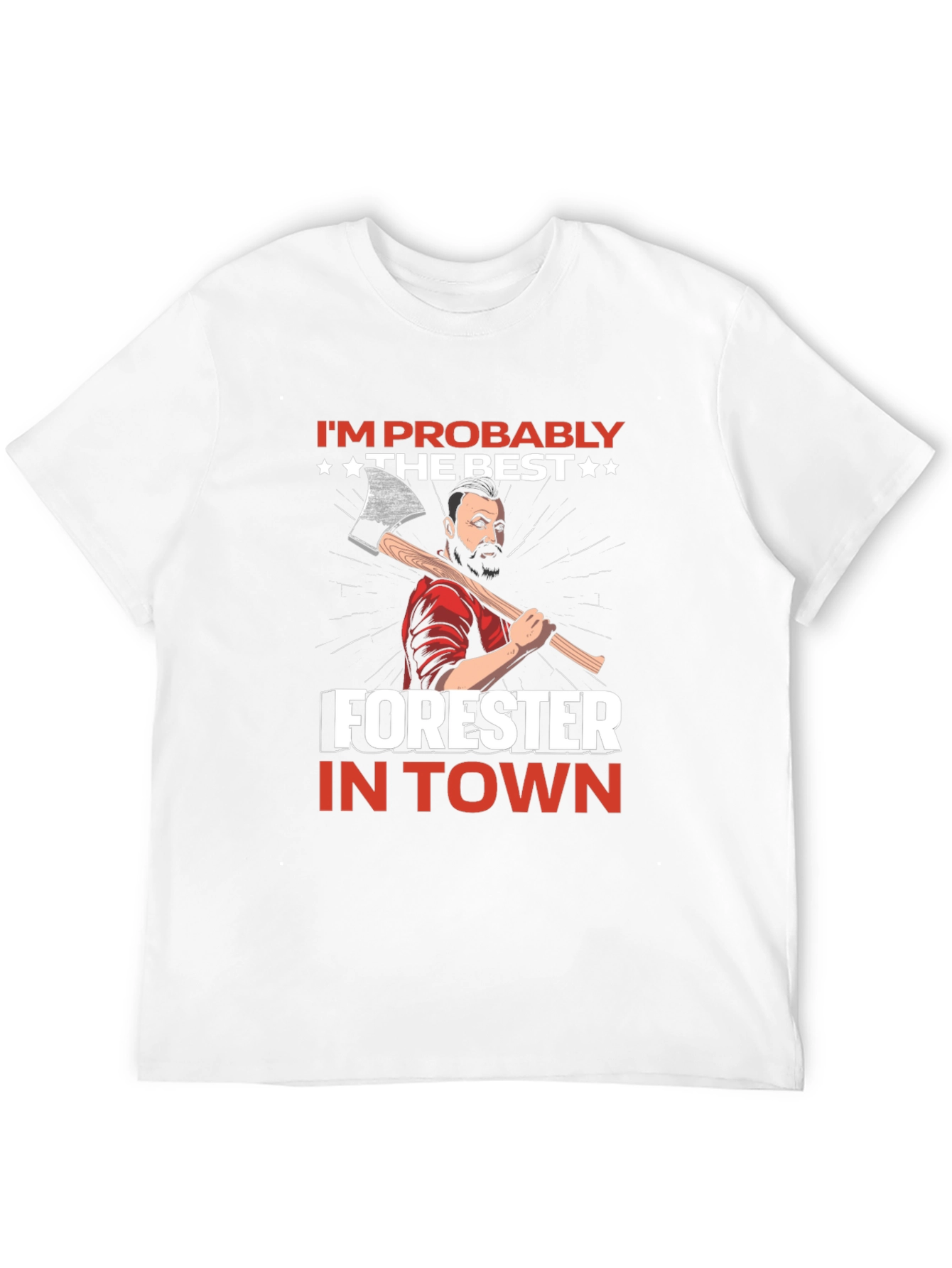 Camiseta Hombre: El Mejor Leñador del Pueblo