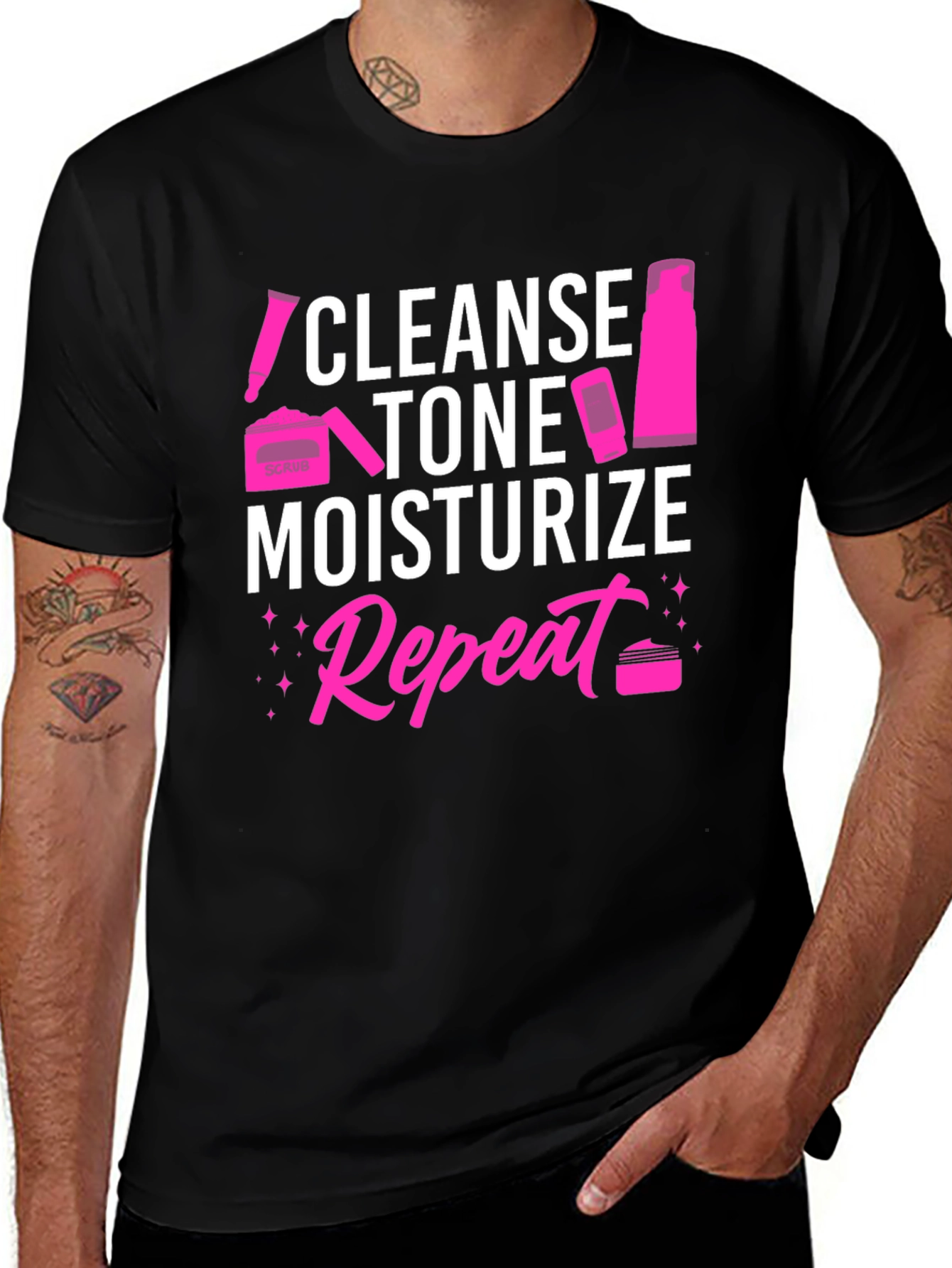Camiseta Estética: Limpia Tonifica Hidrata Repite