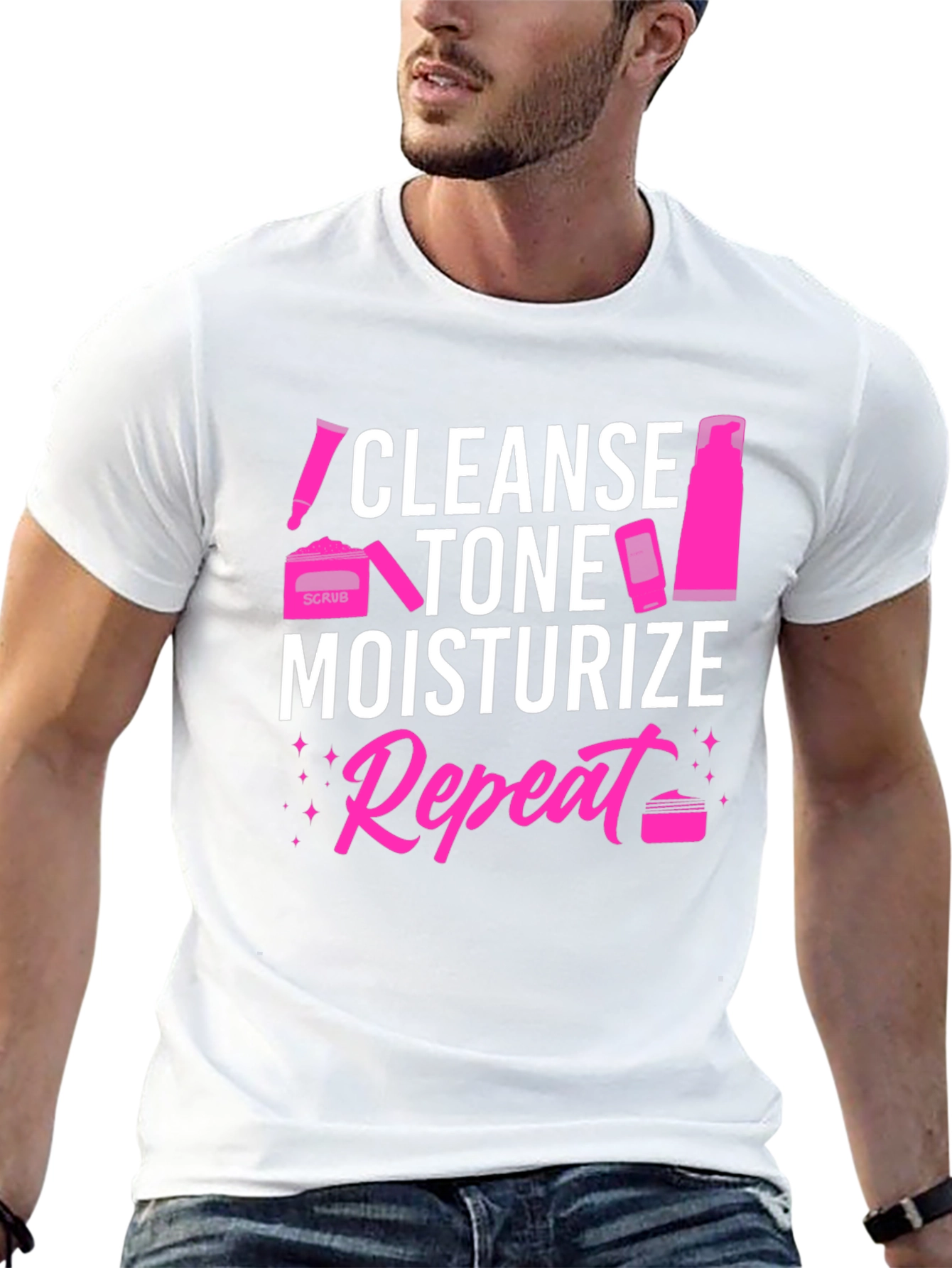Camiseta Estética: Limpia Tonifica Hidrata Repite