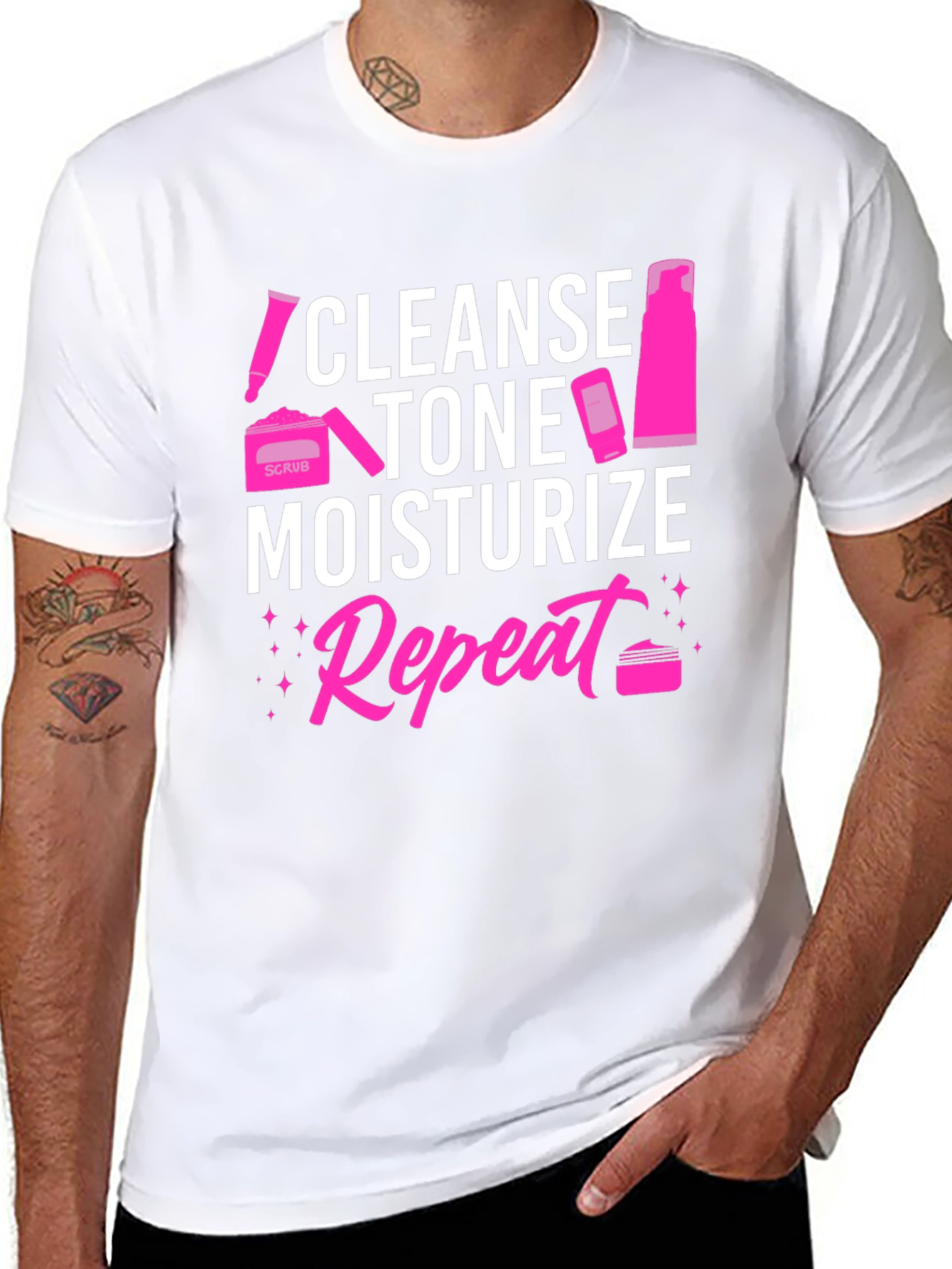 Camiseta Estética: Limpia Tonifica Hidrata Repite