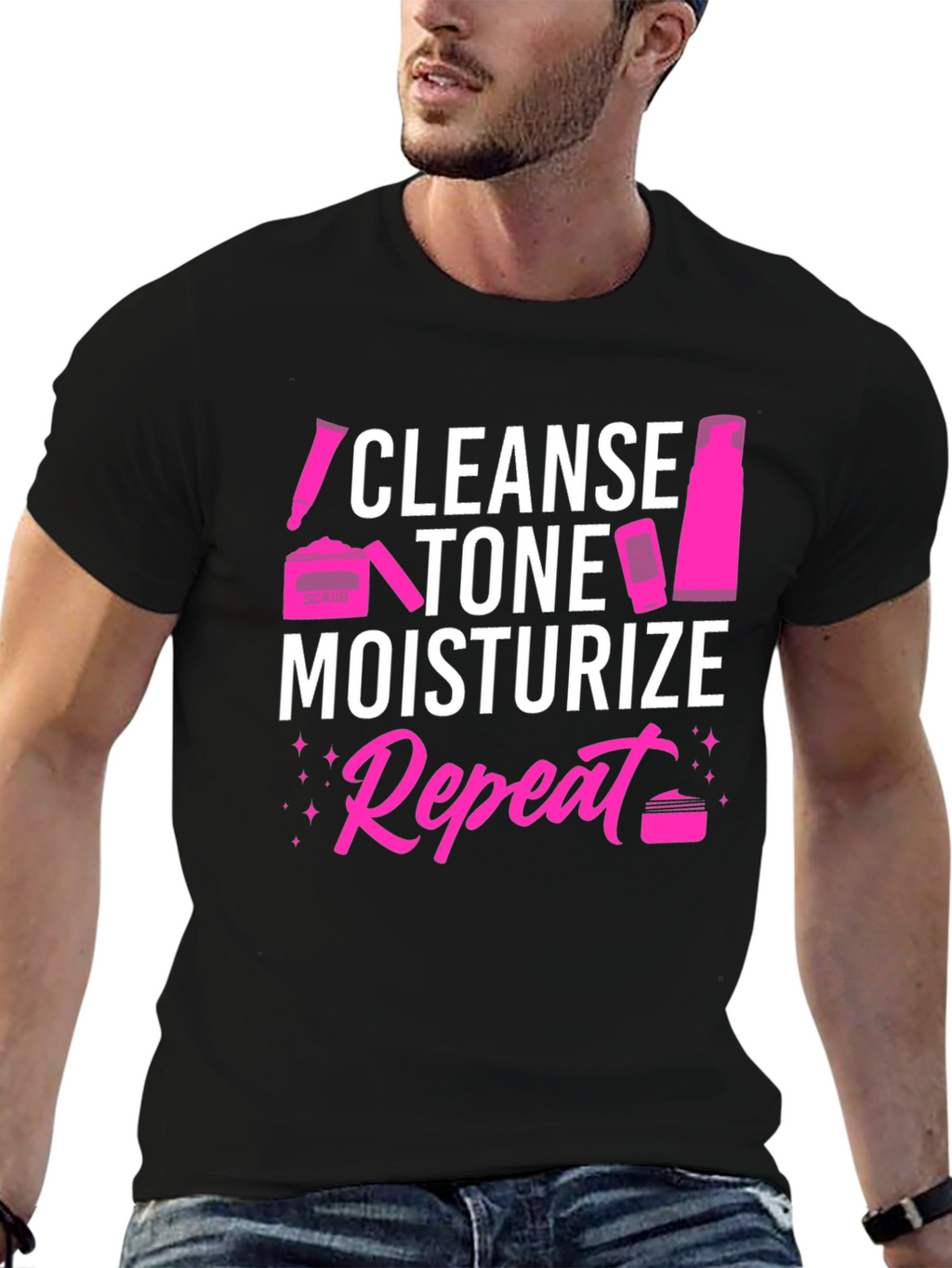 Camiseta Estética: Limpia Tonifica Hidrata Repite