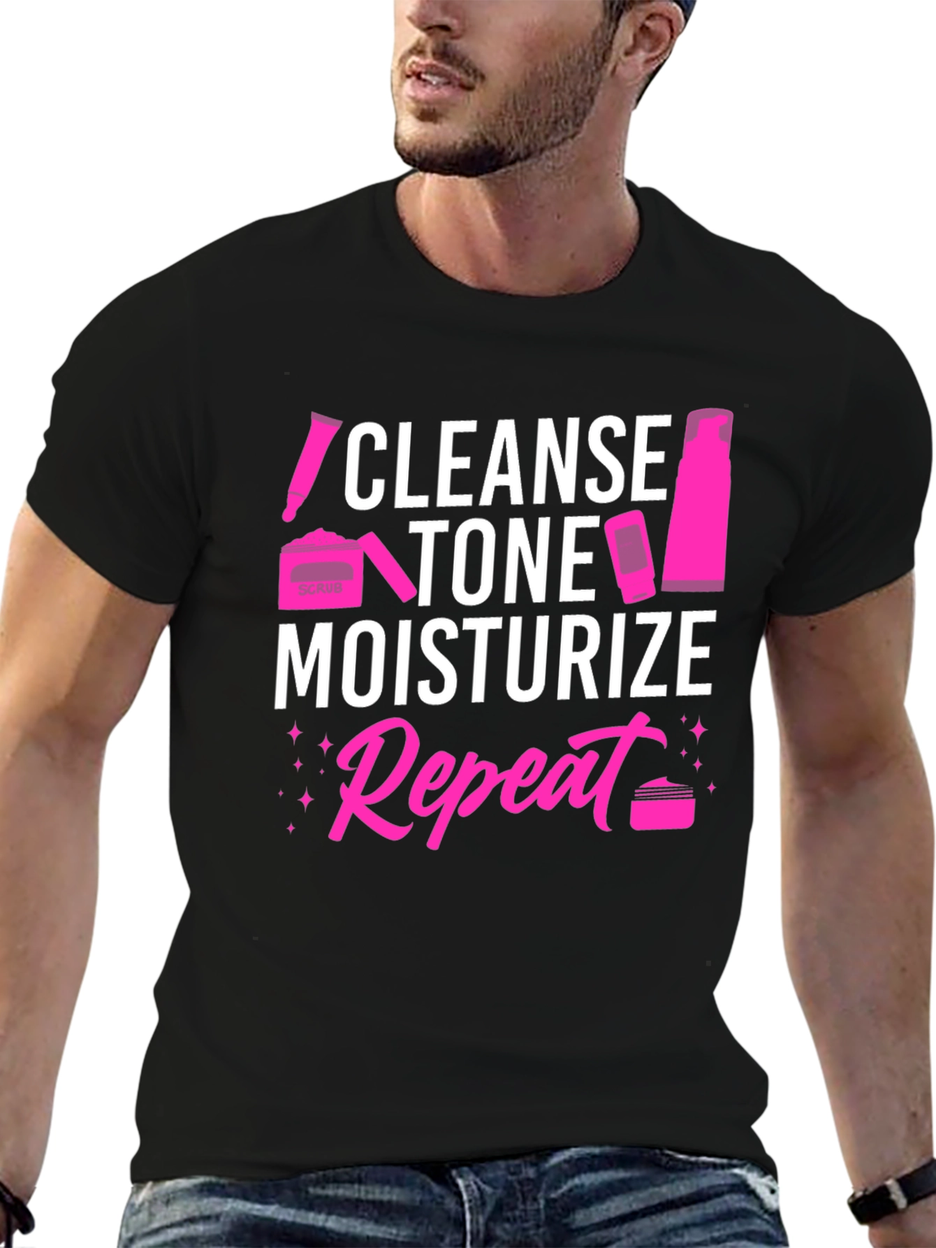 Camiseta Estética: Limpia Tonifica Hidrata Repite
