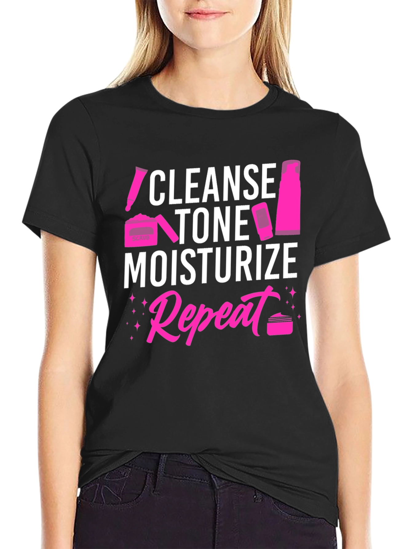 Camiseta Estética: Limpia Tonifica Hidrata Repite