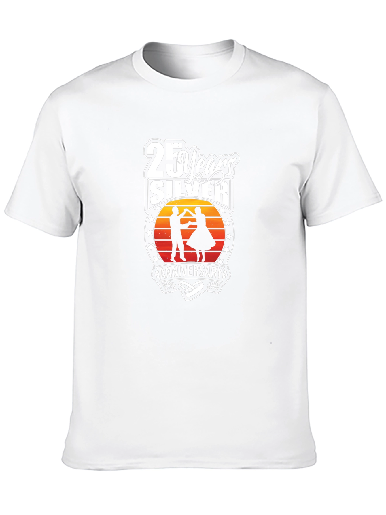Camiseta Aniversario Plata 25 Años Diseño Único