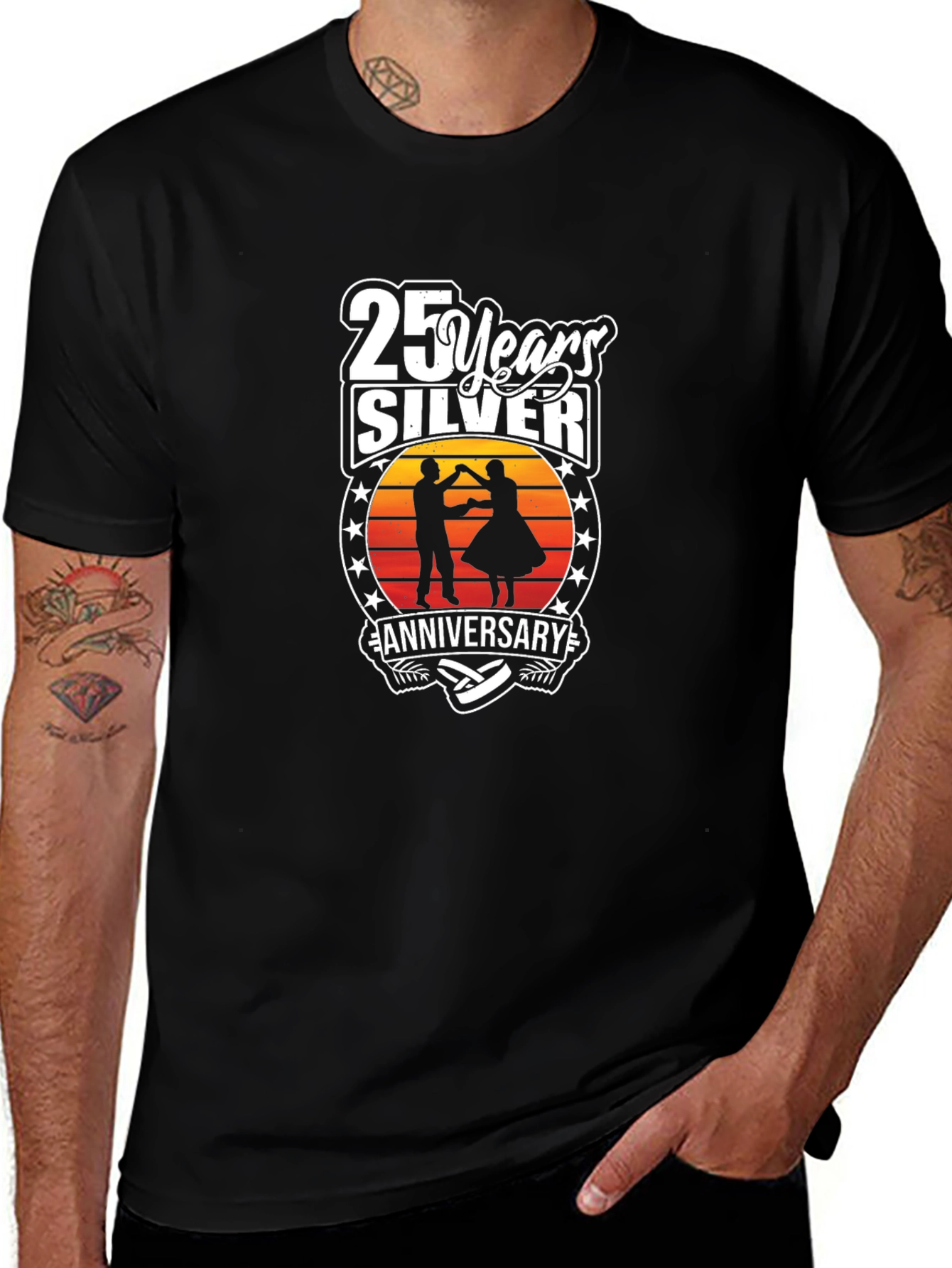 Camiseta Aniversario Plata 25 Años Diseño Único