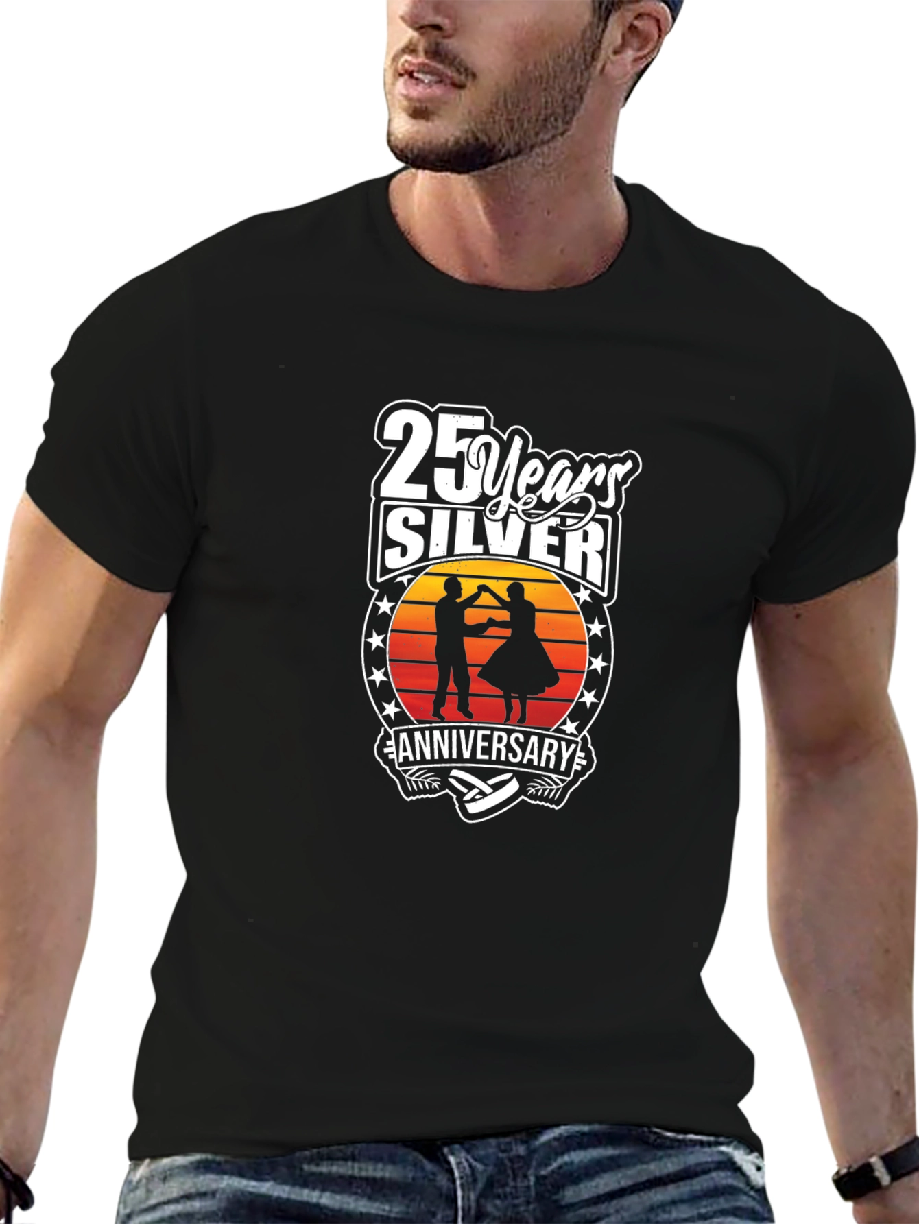 Camiseta Aniversario Plata 25 Años Diseño Único