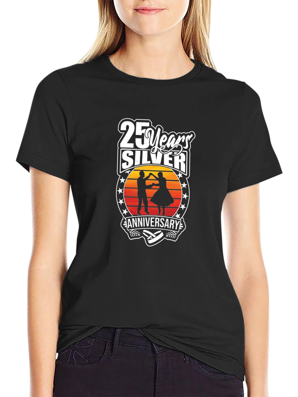Camiseta Aniversario Plata 25 Años Diseño Único