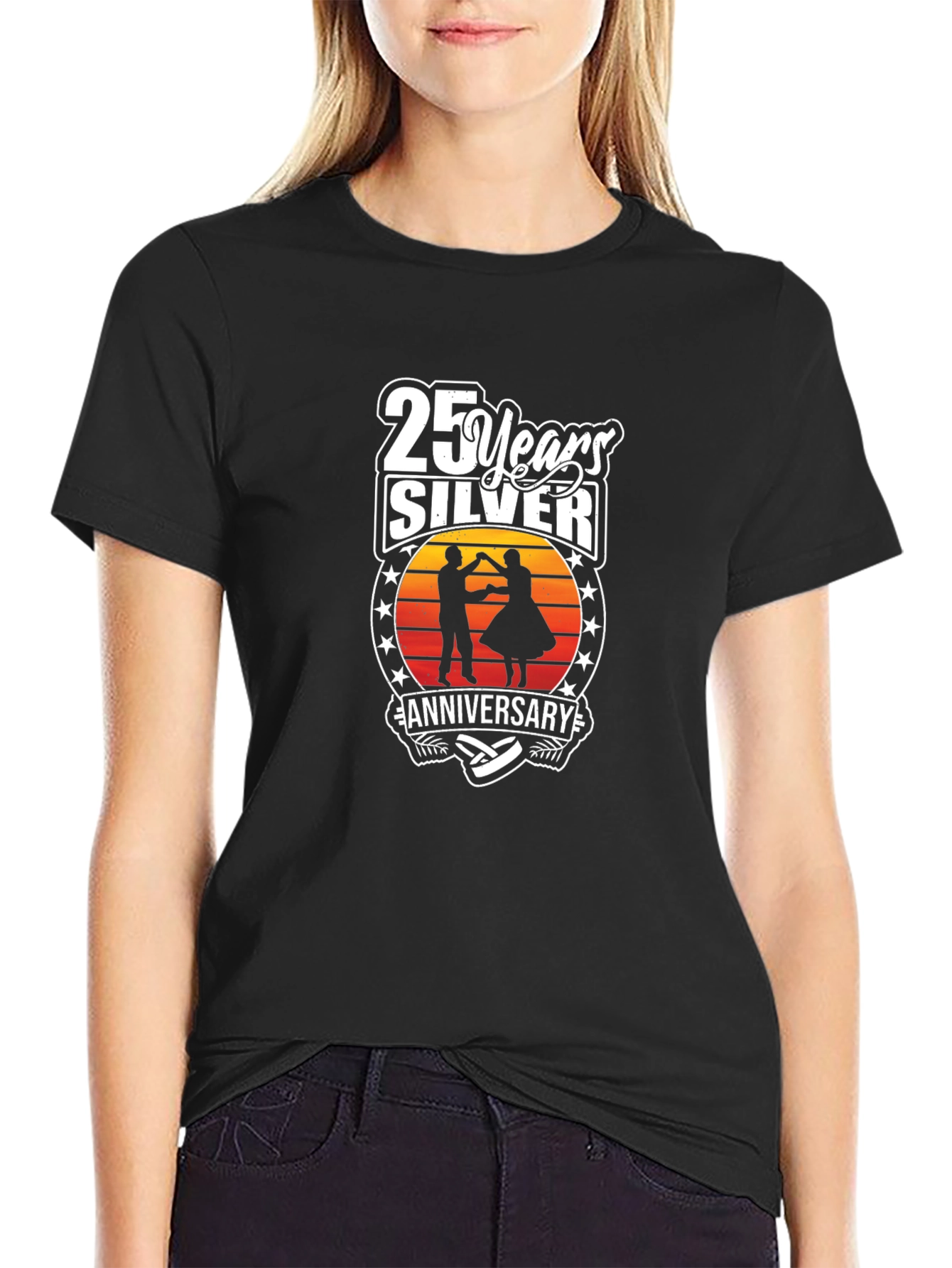 Camiseta Aniversario Plata 25 Años Diseño Único
