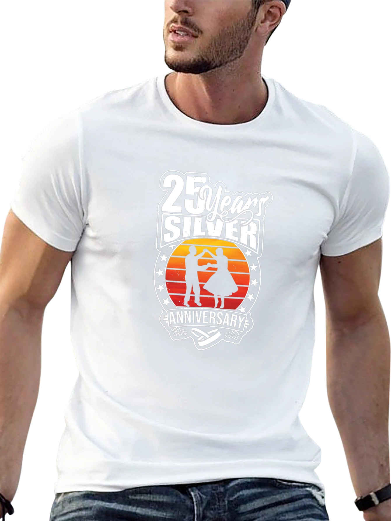 Camiseta Aniversario Plata 25 Años Diseño Único
