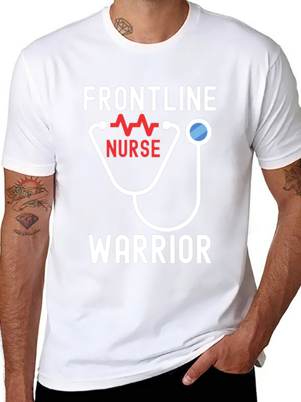 Camiseta Héroe Enfermera - Frontline Warrior