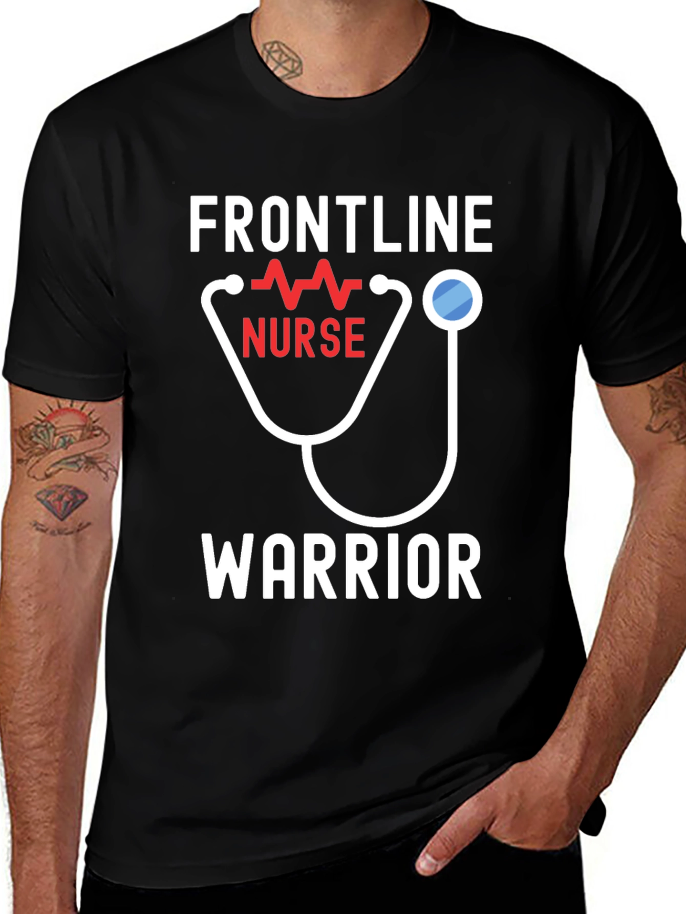 Camiseta Héroe Enfermera - Frontline Warrior
