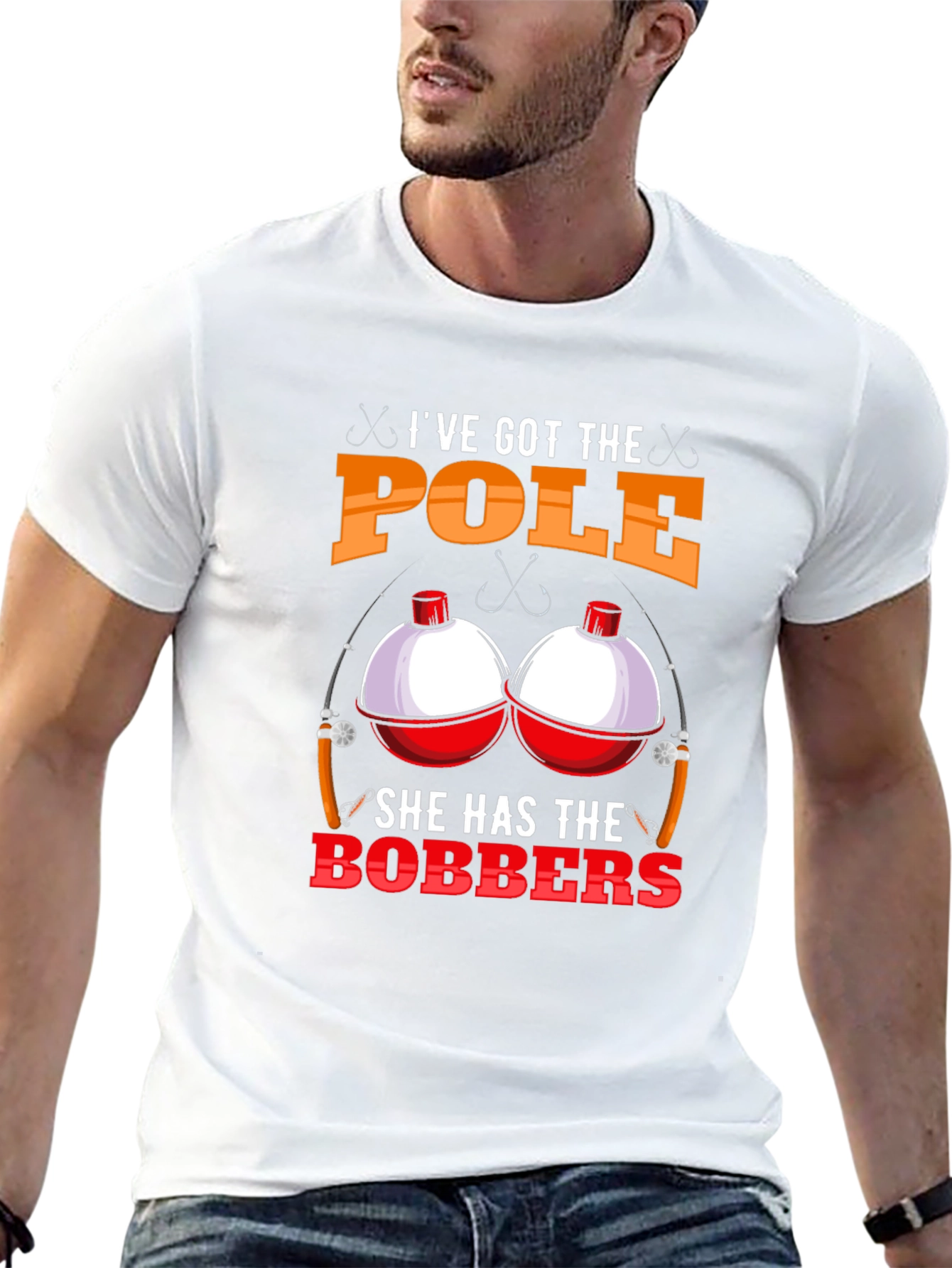 Camiseta Divertida de Pesca: Yo Tengo la Caña Ella los Flotadores