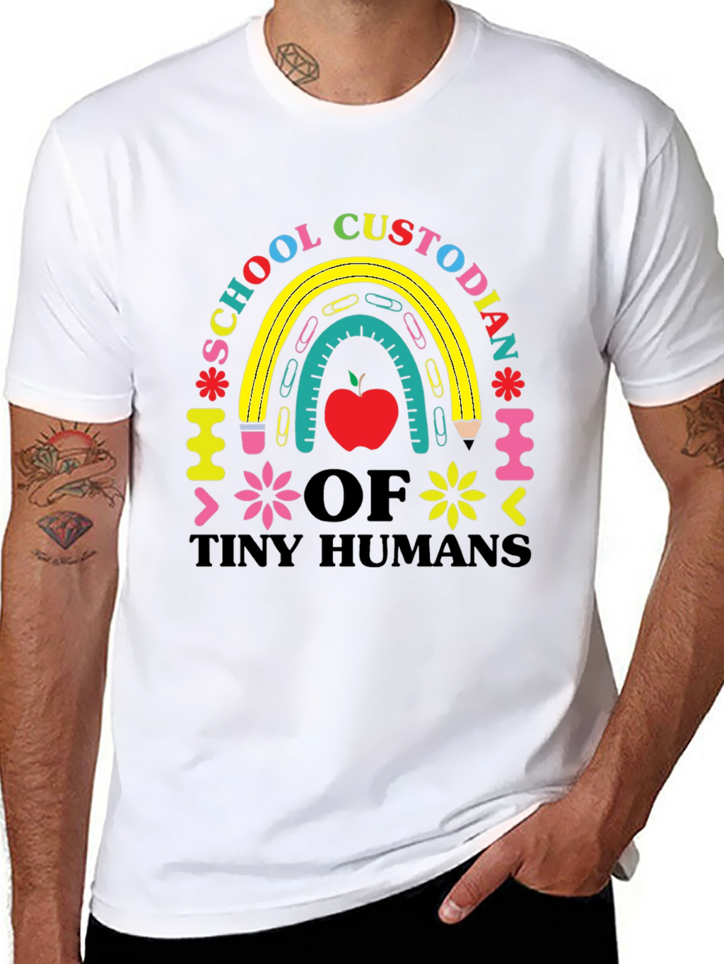 Camiseta de Conserje Escolar Humanos Pequeños