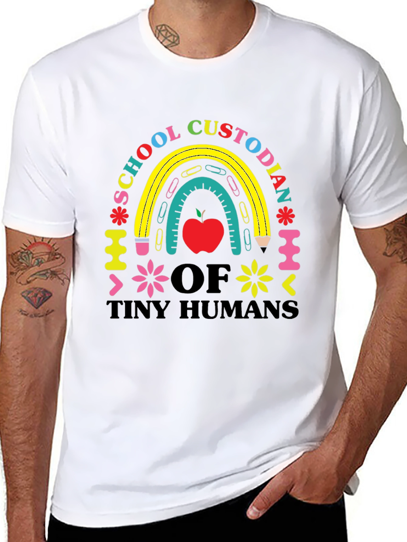 Camiseta de Conserje Escolar Humanos Pequeños
