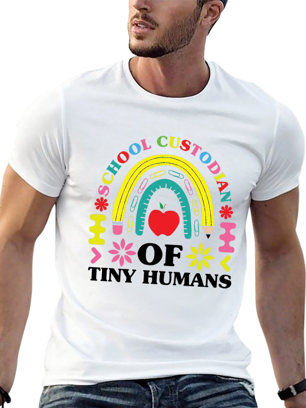 Camiseta de Conserje Escolar Humanos Pequeños