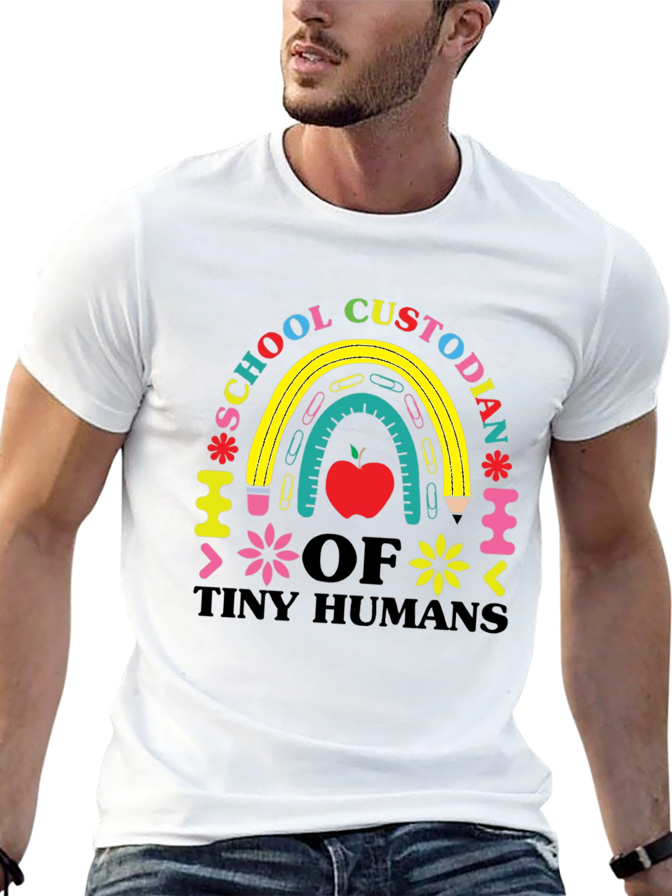 Camiseta de Conserje Escolar Humanos Pequeños