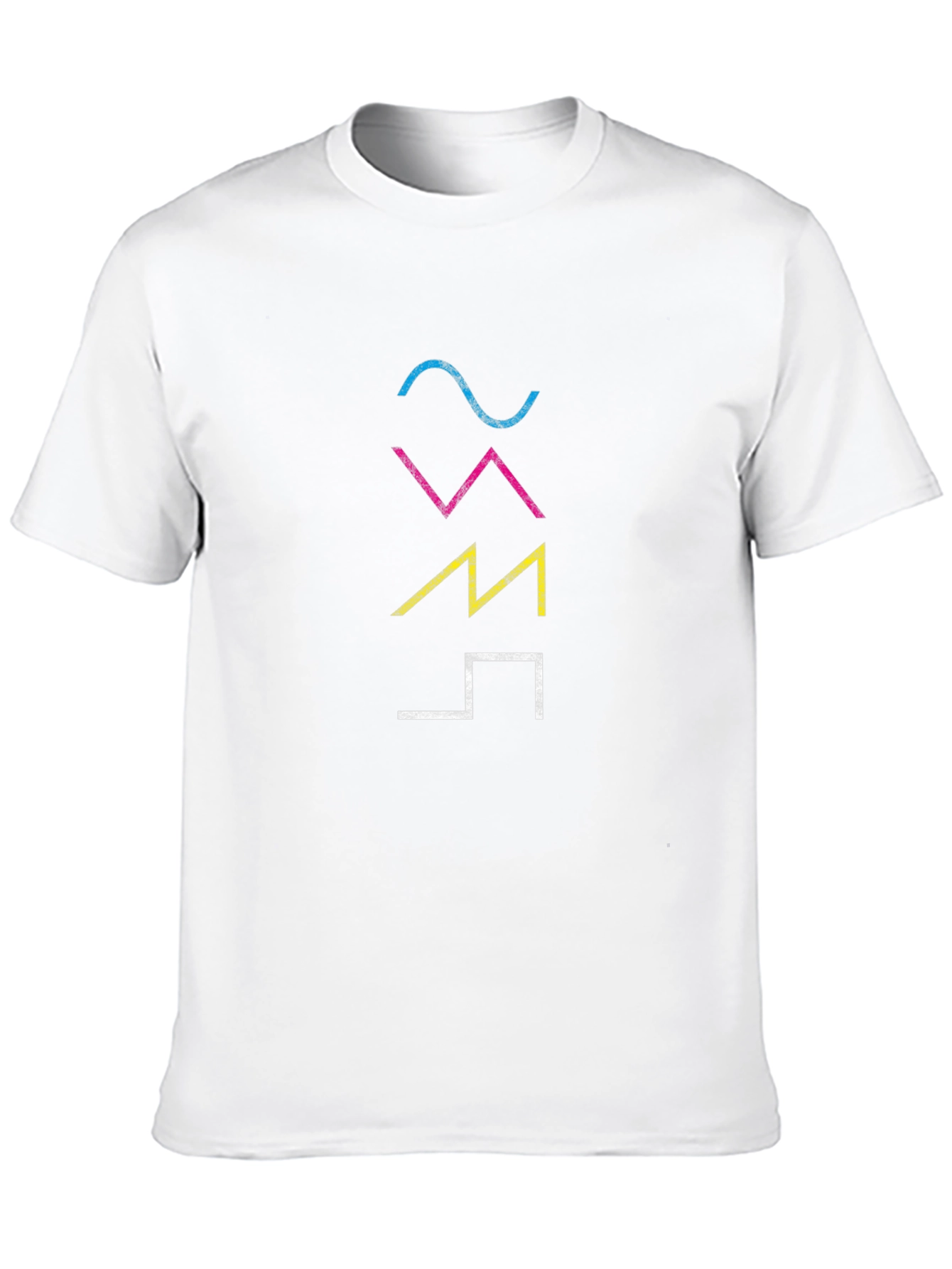 Camiseta Hombre Negra con Diseño Gráfico Abstracto