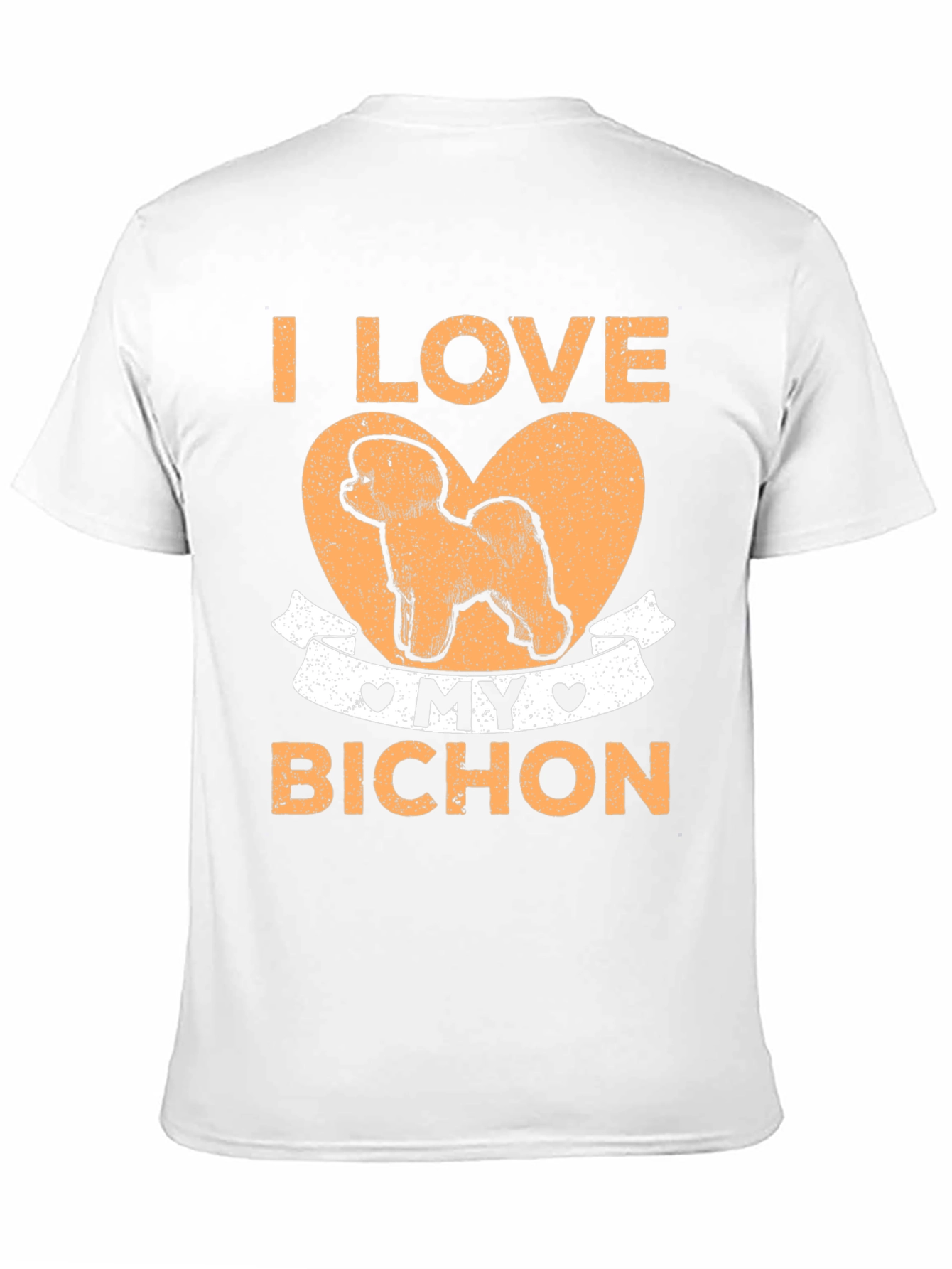 Camiseta Amo a mi Bichón Negra Algodón Unisex