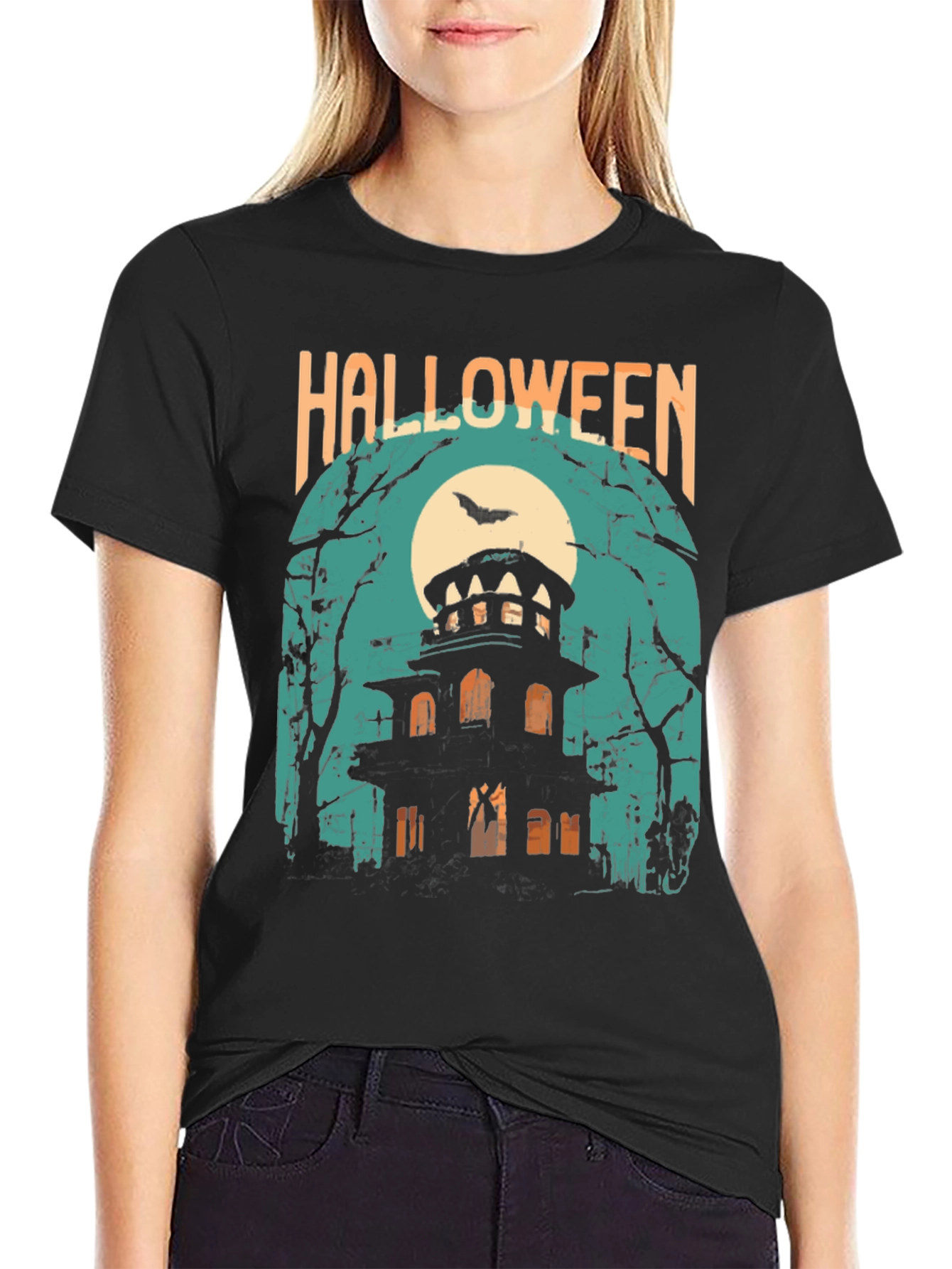 Camiseta Halloween Casa Embrujada