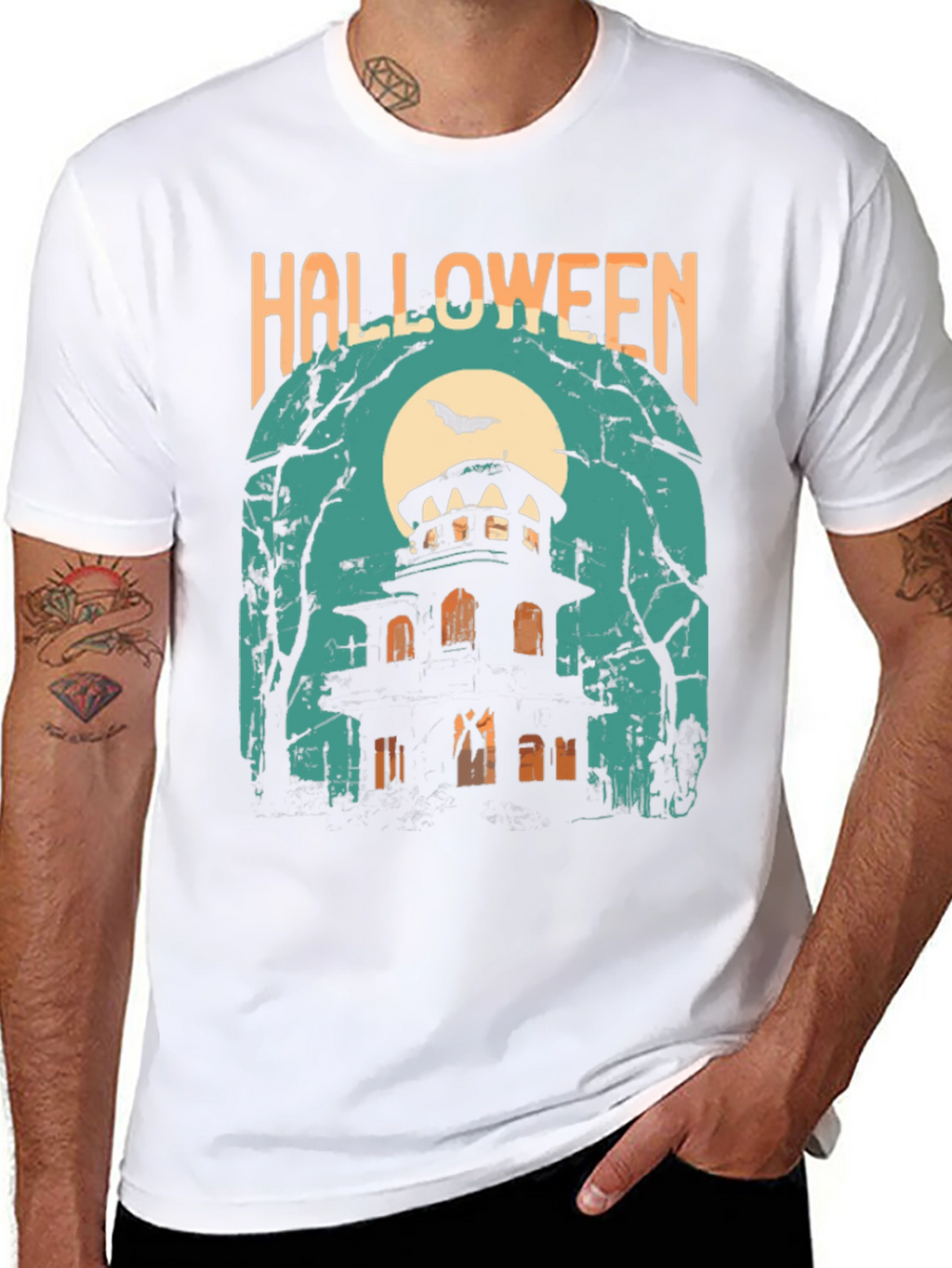 Camiseta Halloween Casa Embrujada