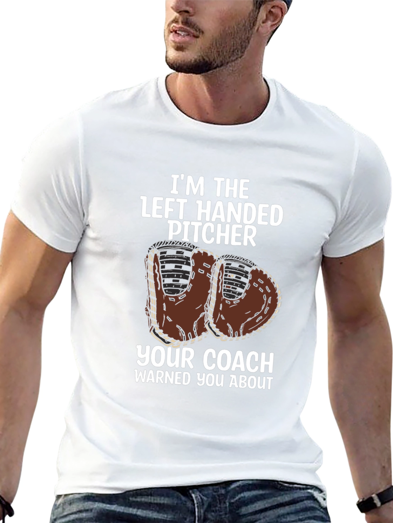 Camiseta de Béisbol para Lanzador Zurdo - Advertencia del Entrenador