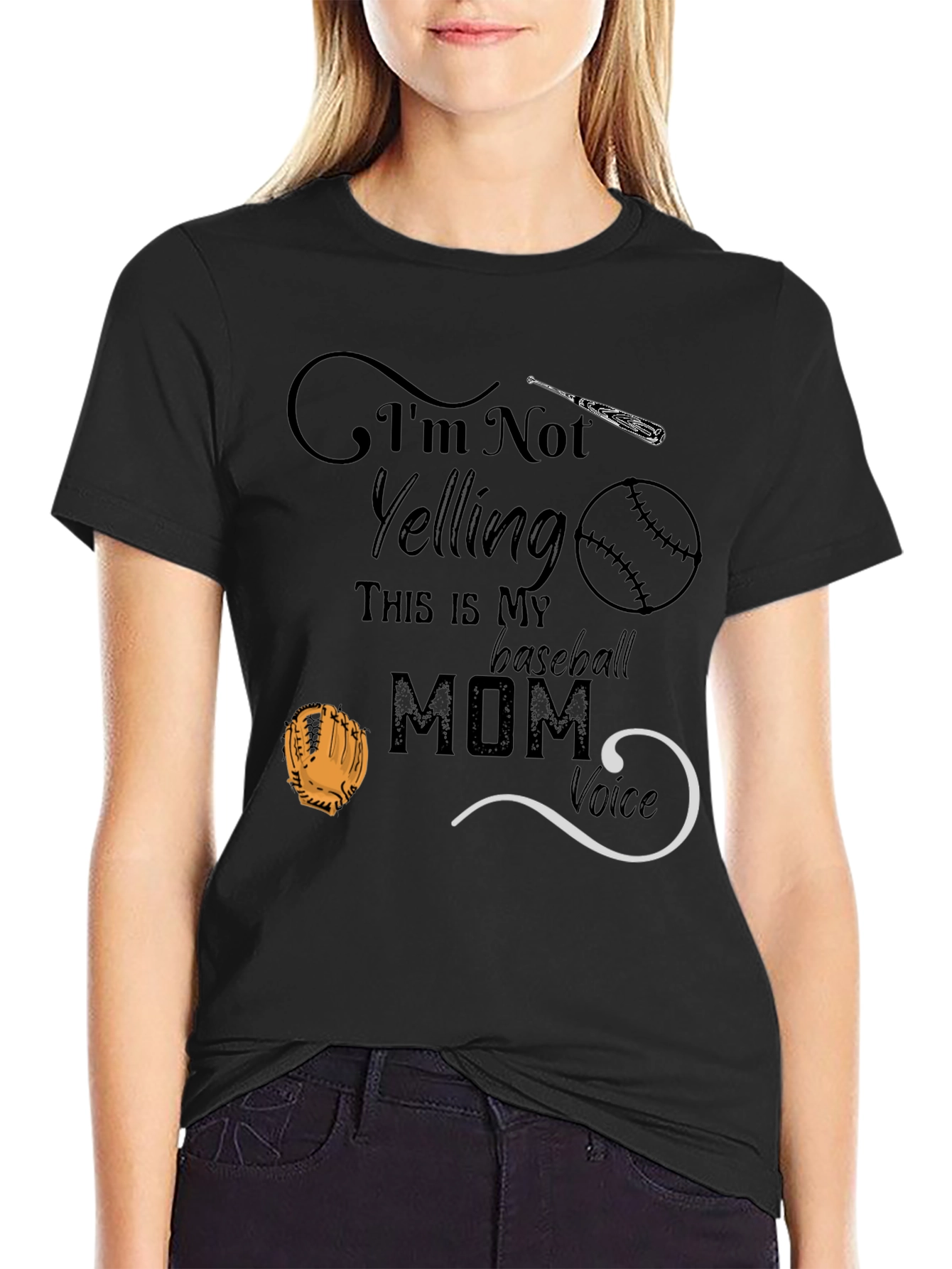 Camiseta de mamá de béisbol - Voz de mamá
