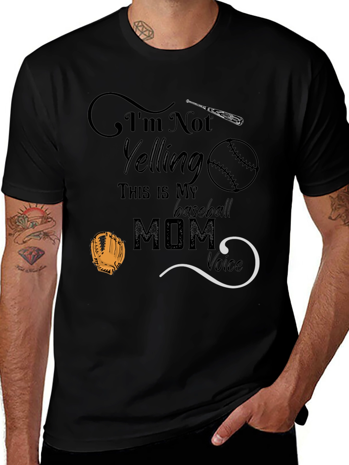 Camiseta de mamá de béisbol - Voz de mamá