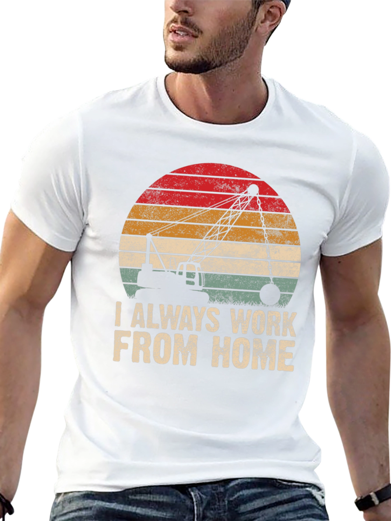 Camiseta Hombre Siempre Trabajo Desde Casa