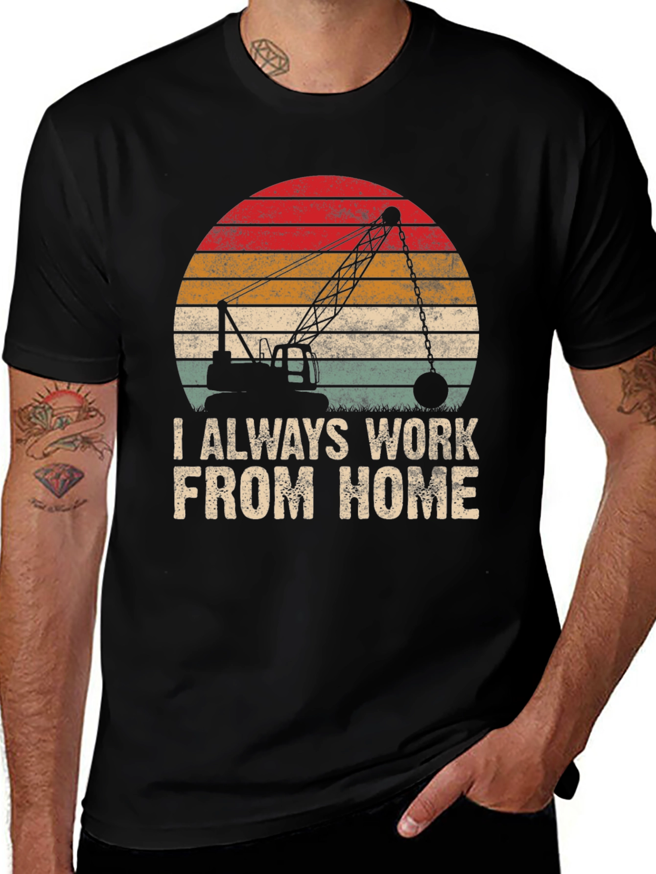Camiseta Hombre Siempre Trabajo Desde Casa
