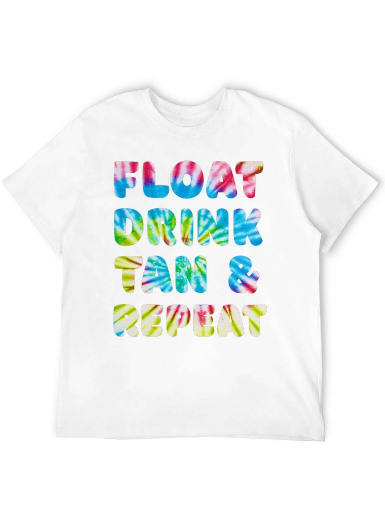 Camiseta Float Drink Tan Repeat Tie-Dye