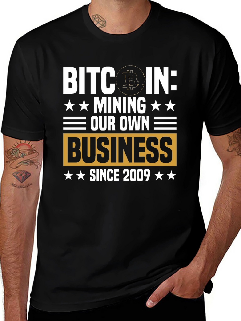 Camiseta Bitcoin: Minería Desde 2009