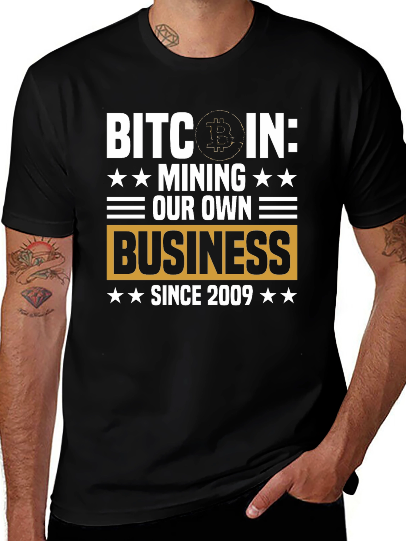 Camiseta Bitcoin: Minería Desde 2009