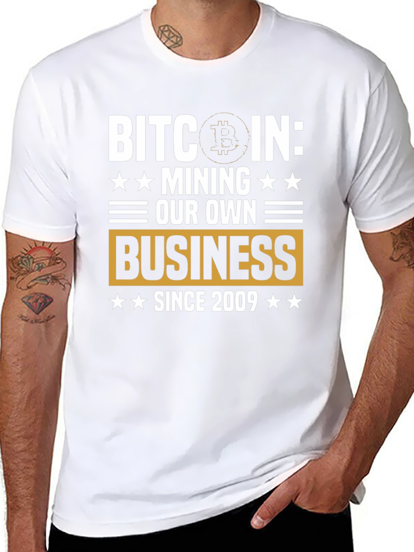 Camiseta Bitcoin: Minería Desde 2009