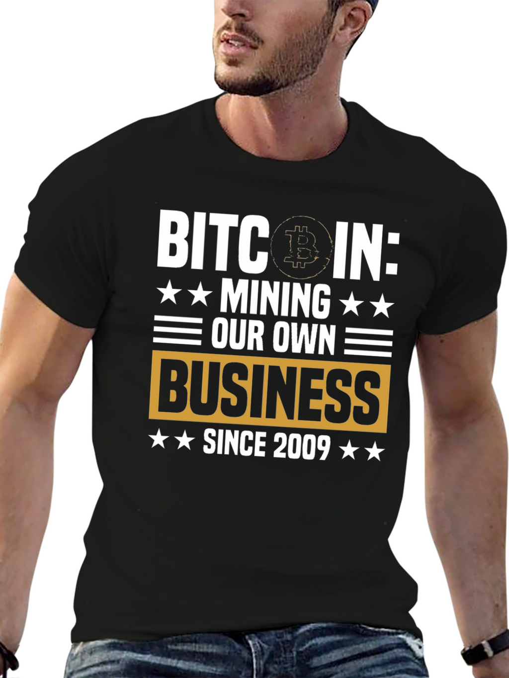 Camiseta Bitcoin: Minería Desde 2009