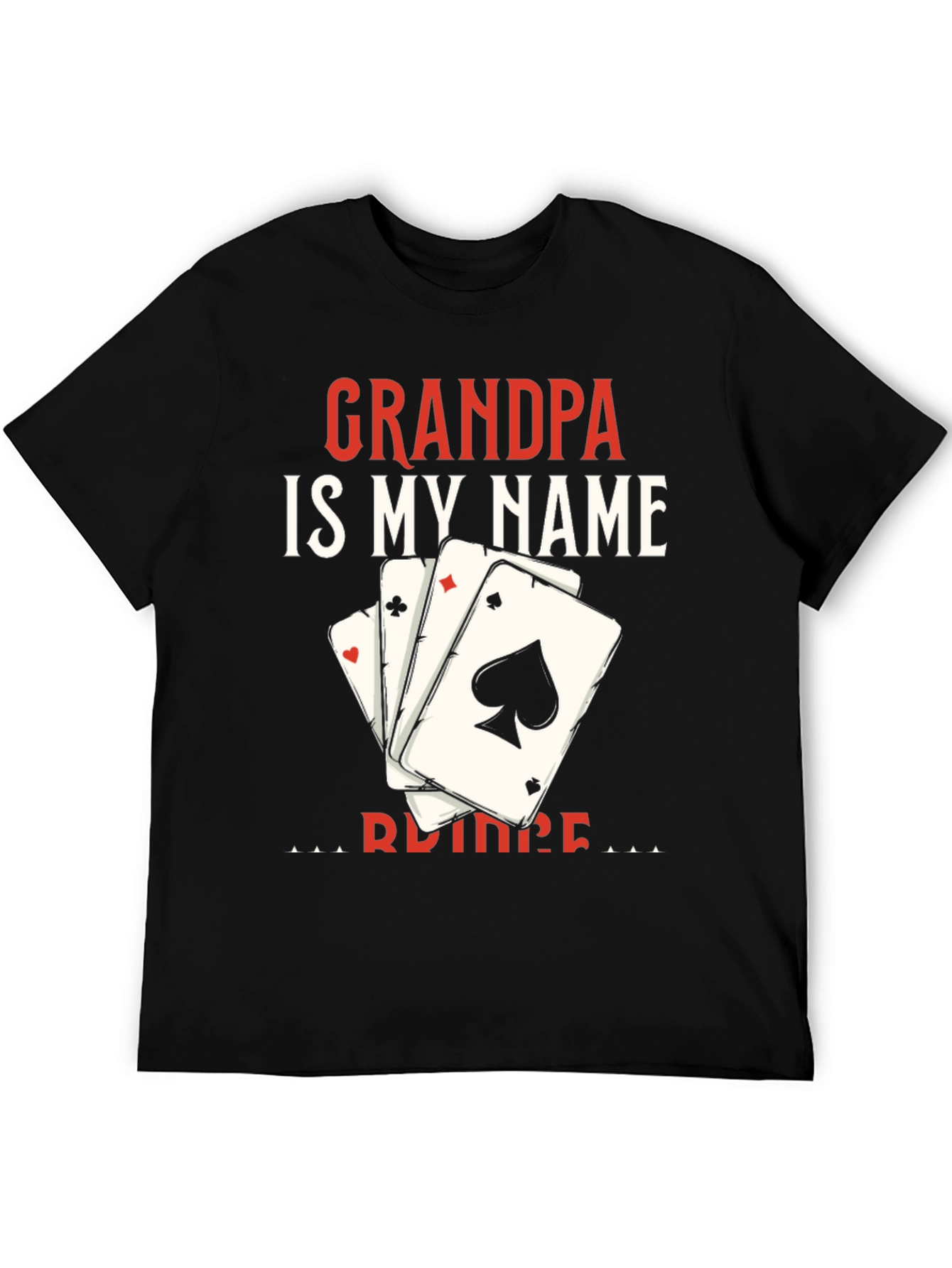Camiseta Abuelo es mi nombre con cartas