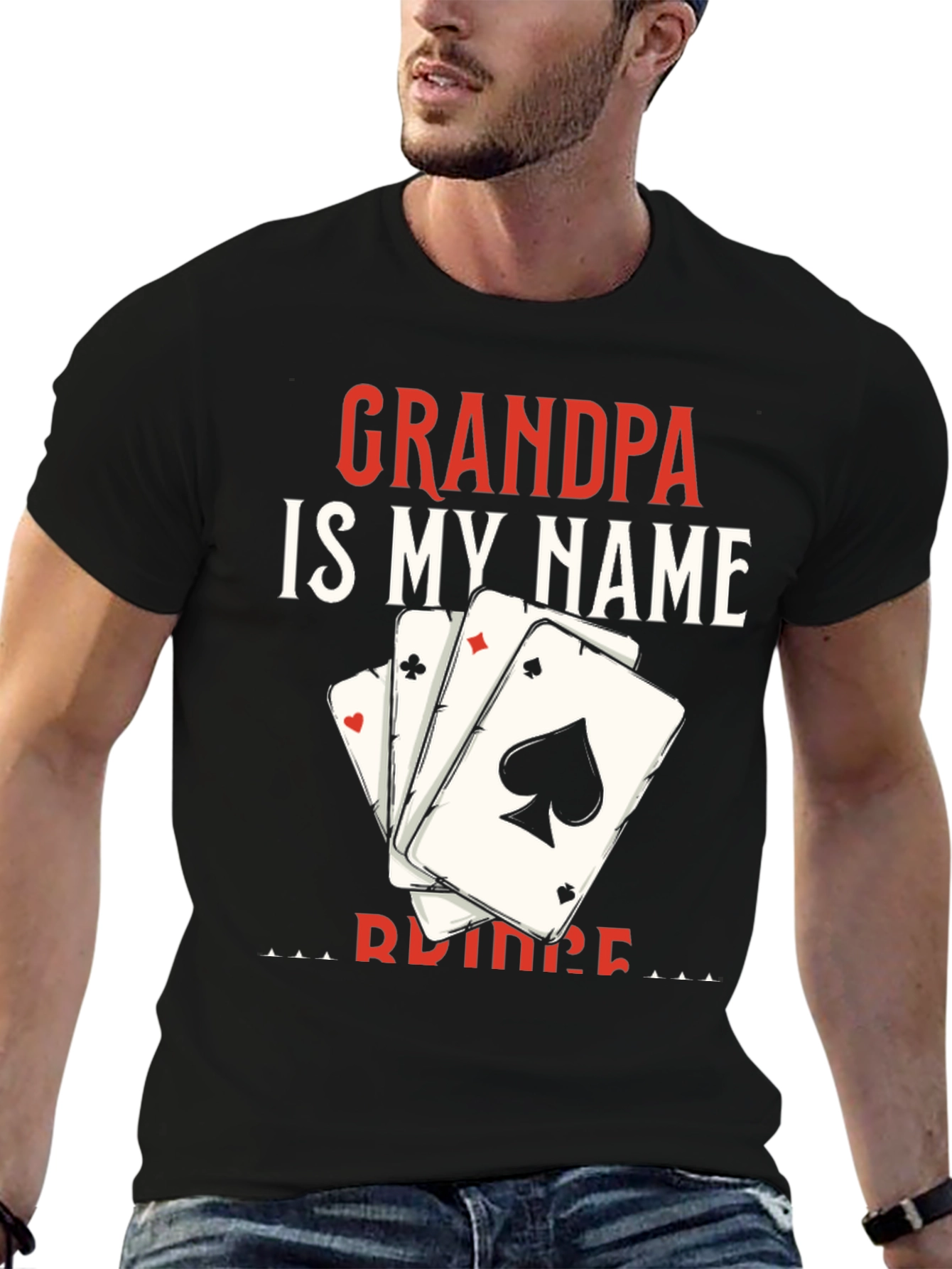 Camiseta Abuelo es mi nombre con cartas