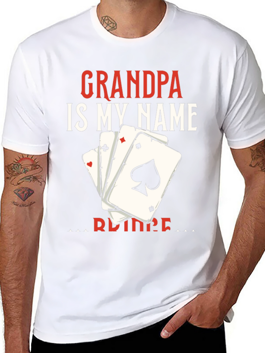 Camiseta Abuelo es mi nombre con cartas