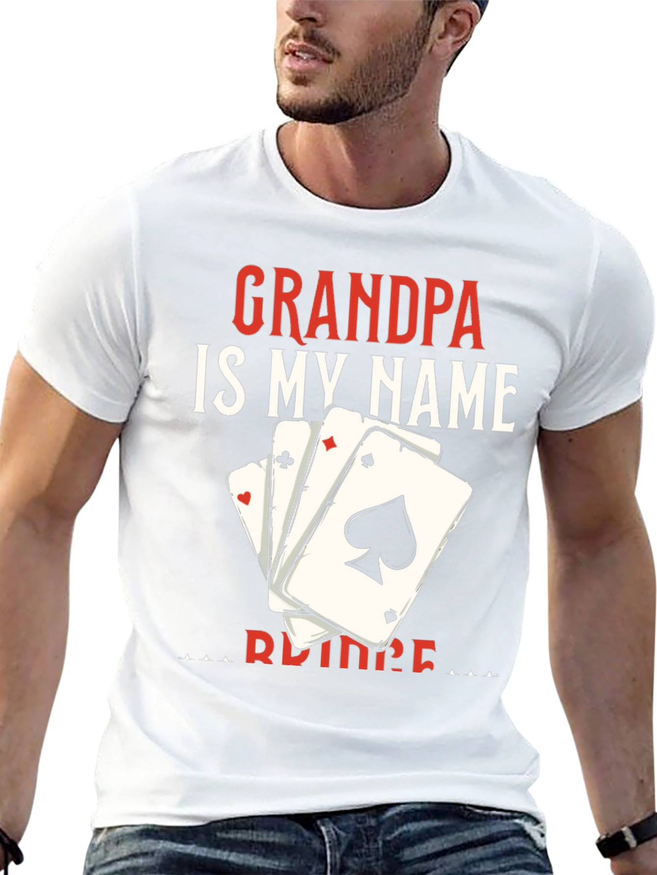 Camiseta Abuelo es mi nombre con cartas
