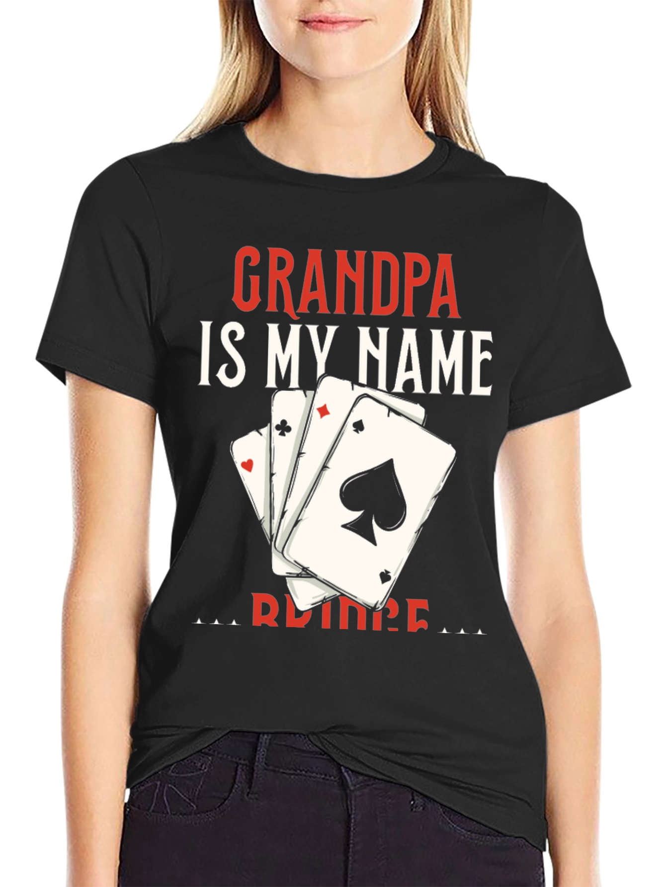 Camiseta Abuelo es mi nombre con cartas