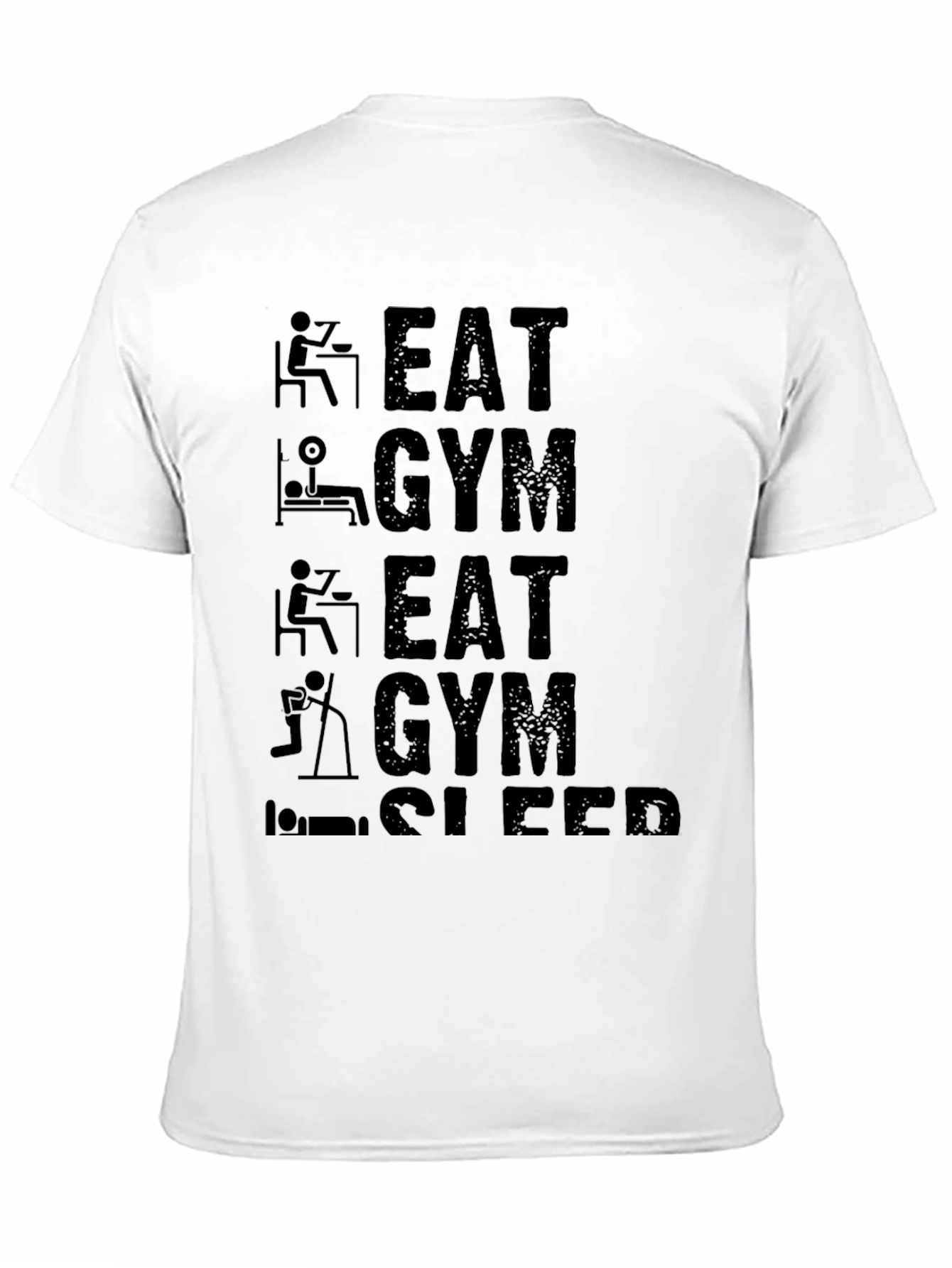 Camiseta Hombre: Comer Gym Dormir - Estilo Fitness