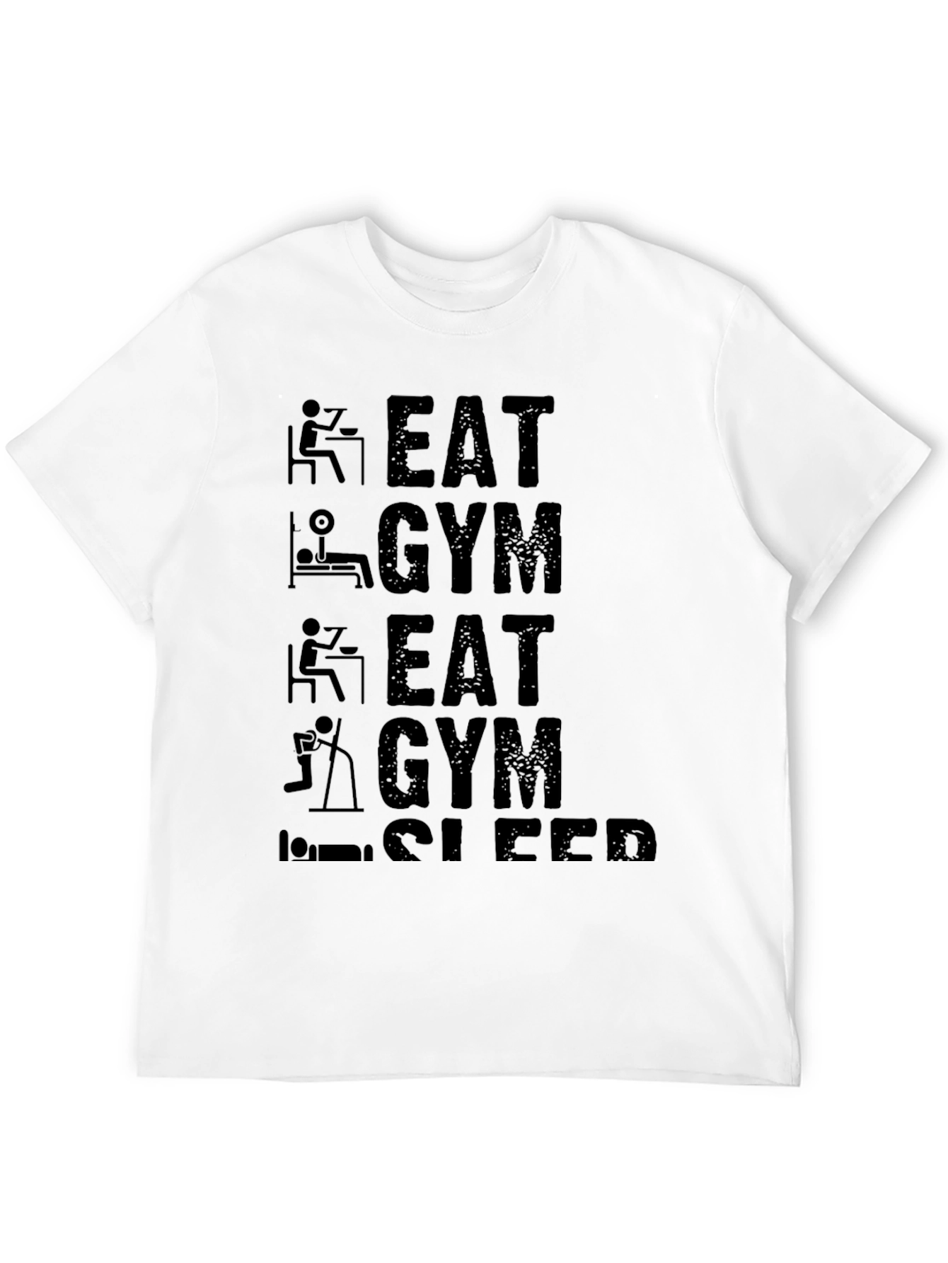 Camiseta Hombre: Comer Gym Dormir - Estilo Fitness