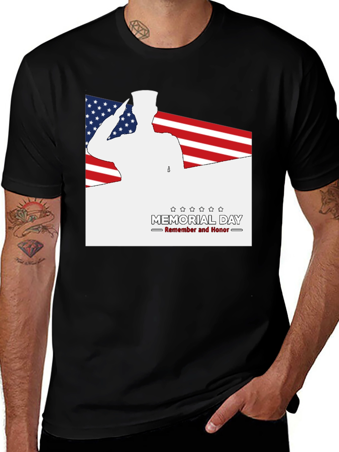 Camiseta Hombre Memorial Day - Remember and Honor