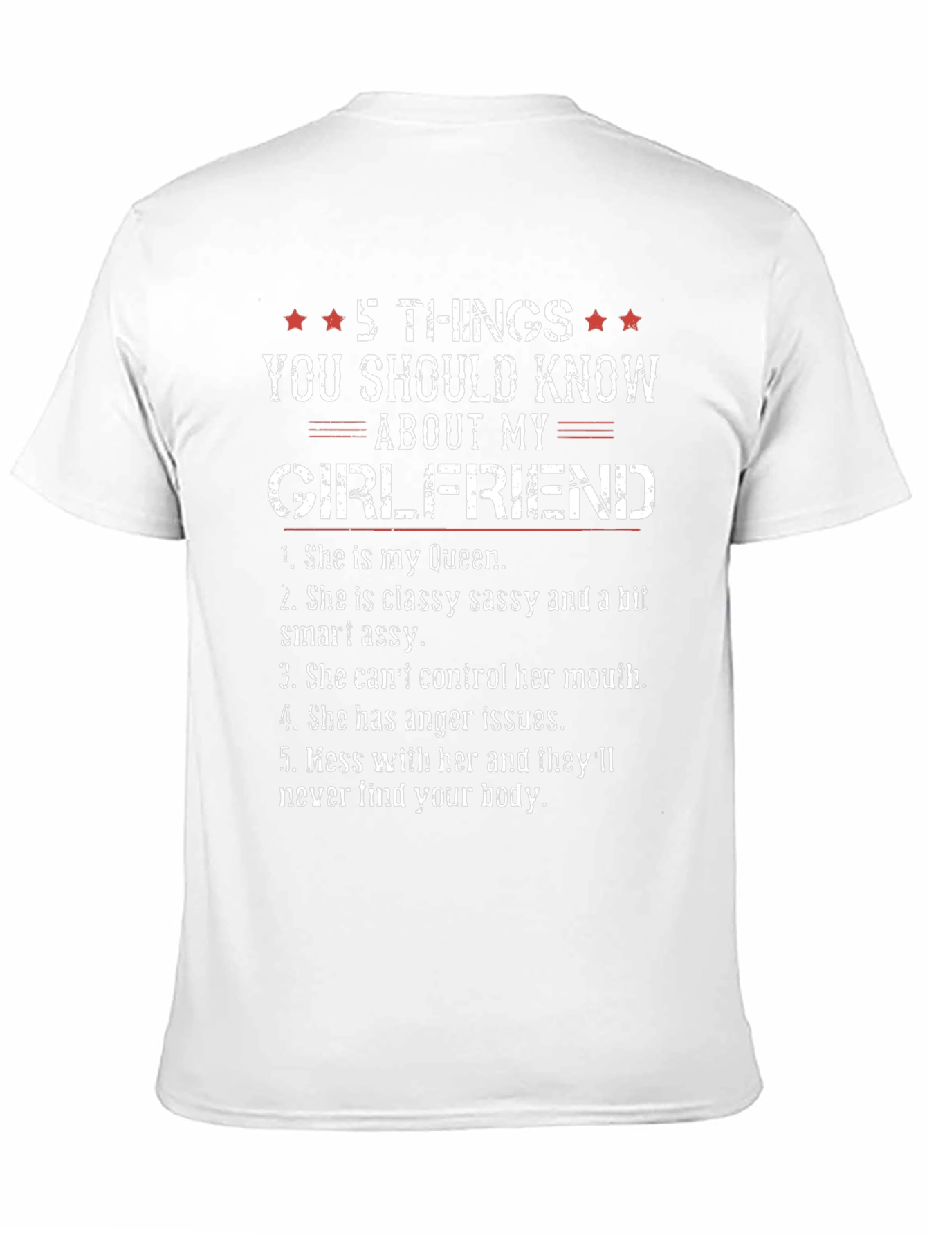 Camiseta 5 Cosas de mi Novia