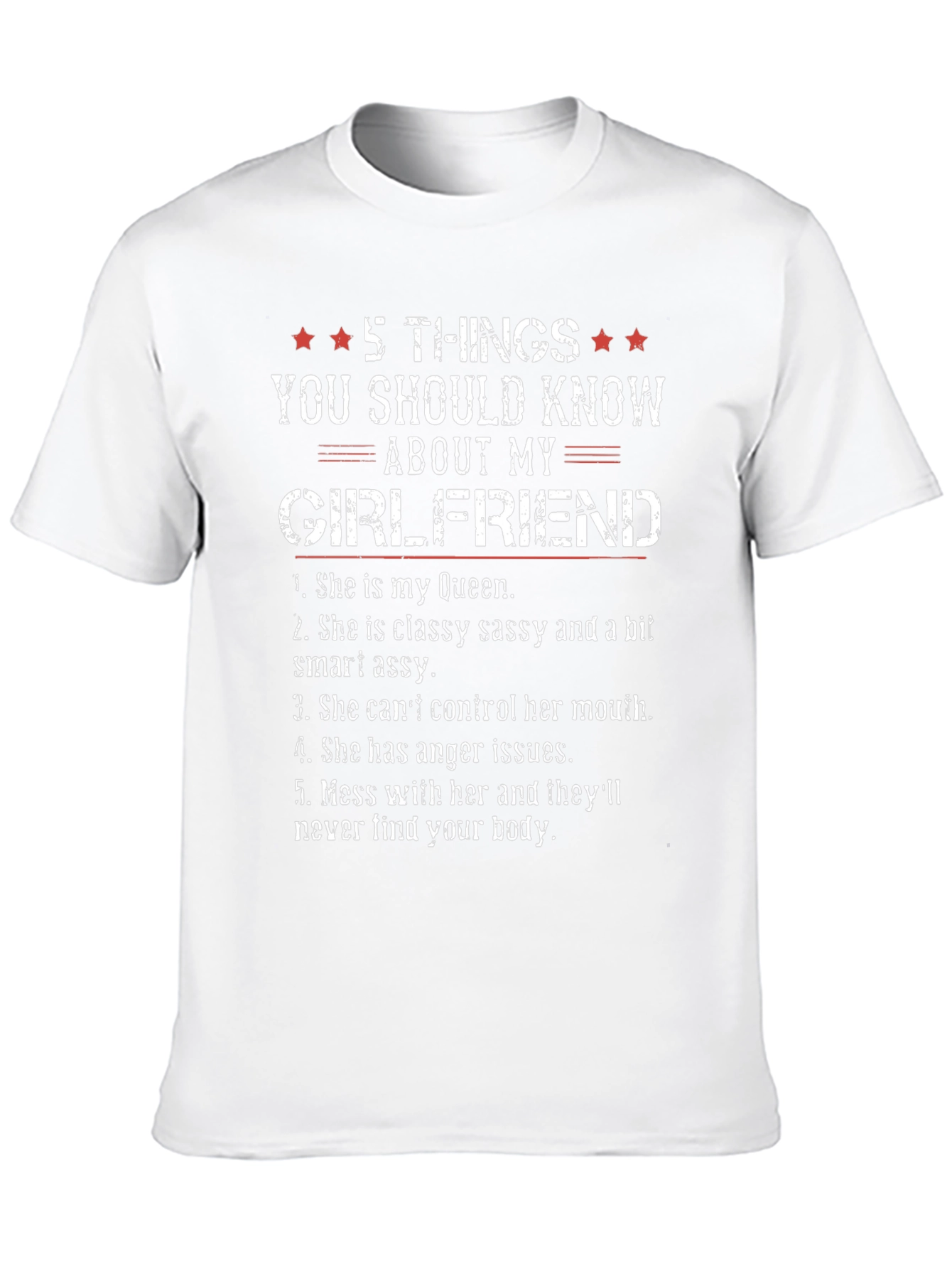 Camiseta 5 Cosas de mi Novia