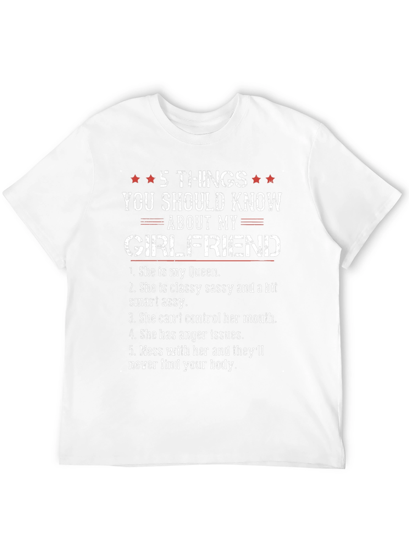 Camiseta 5 Cosas de mi Novia