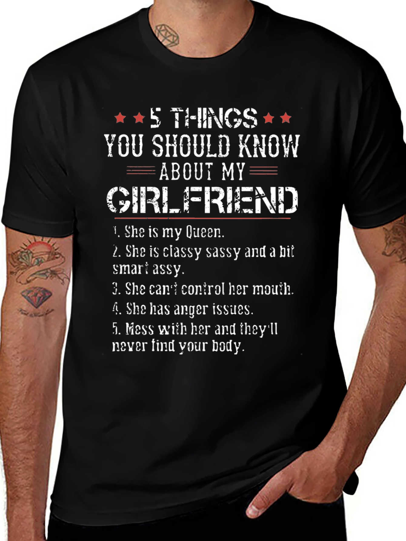 Camiseta 5 Cosas de mi Novia