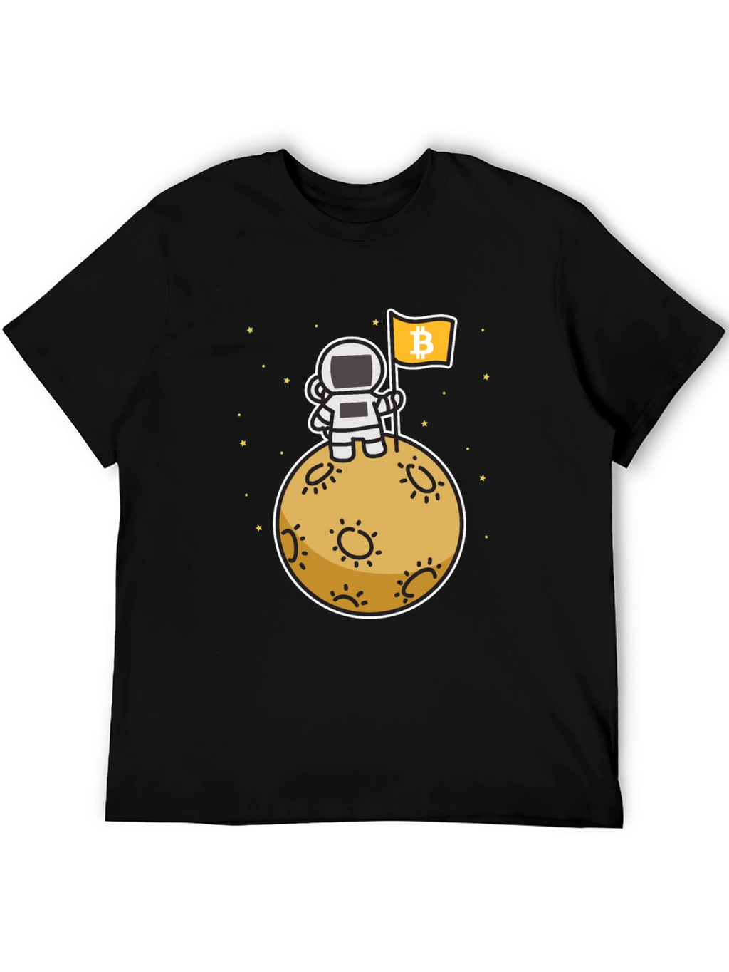 Camiseta Bitcoin Astronauta Luna - Crypto Moda
