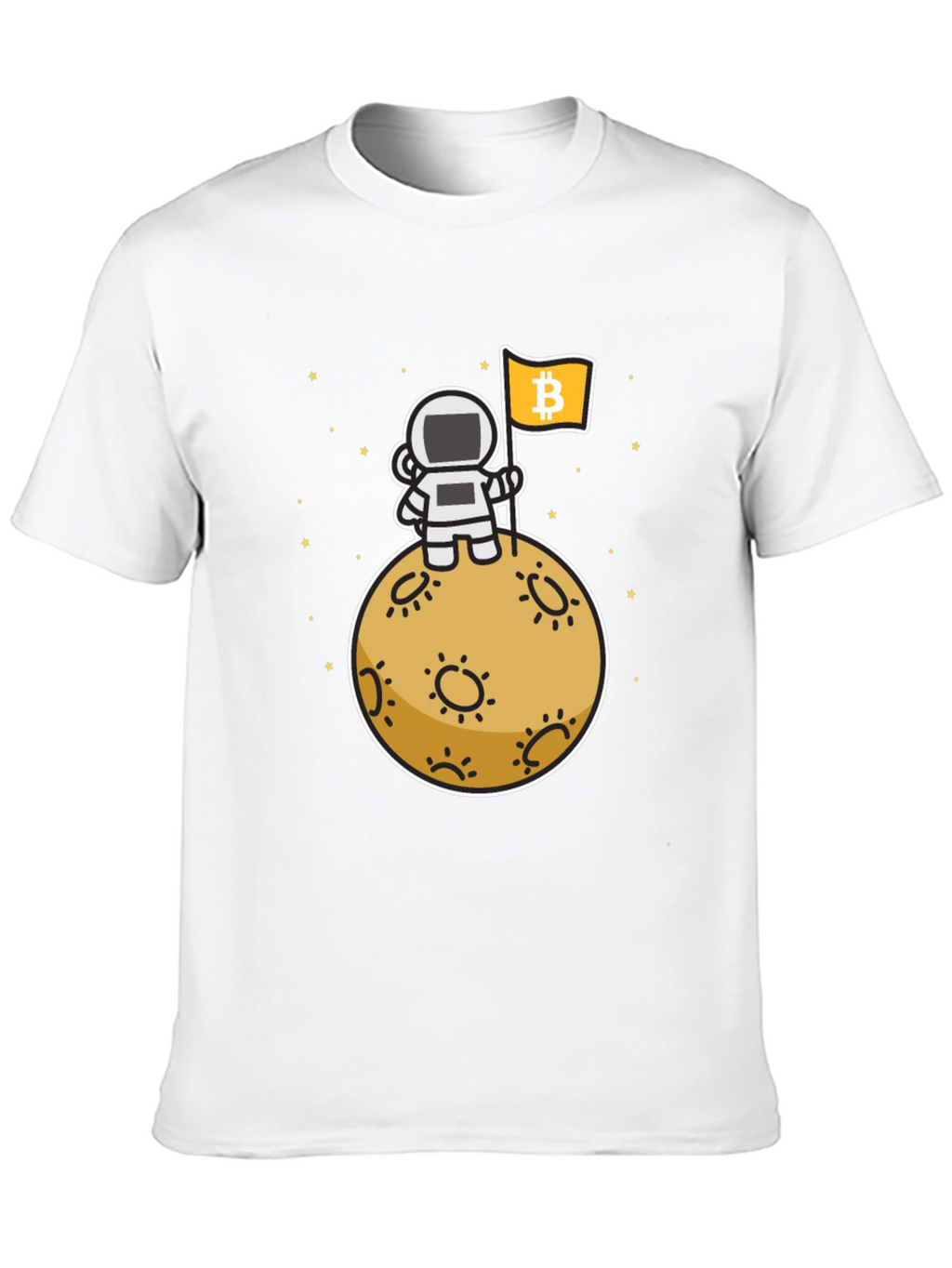 Camiseta Bitcoin Astronauta Luna - Crypto Moda